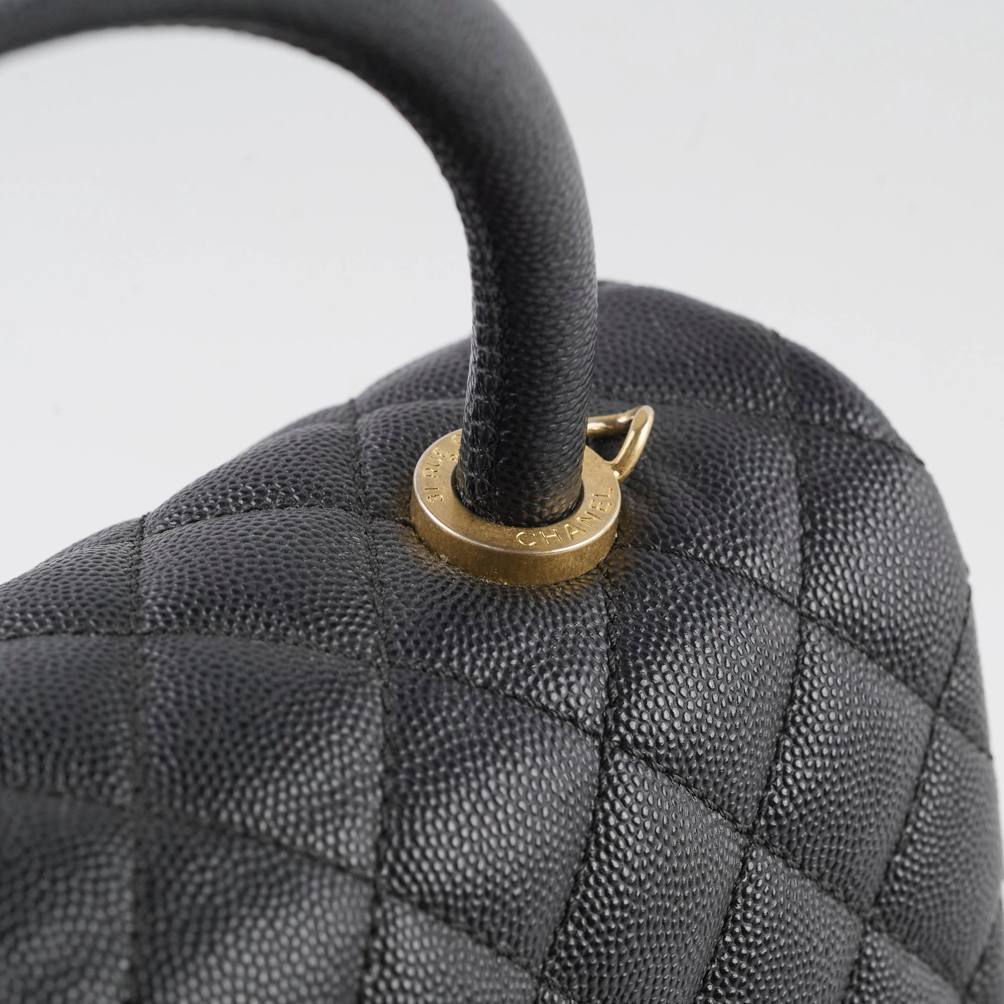 Chanel Medium COCO Handle Caviar Black
