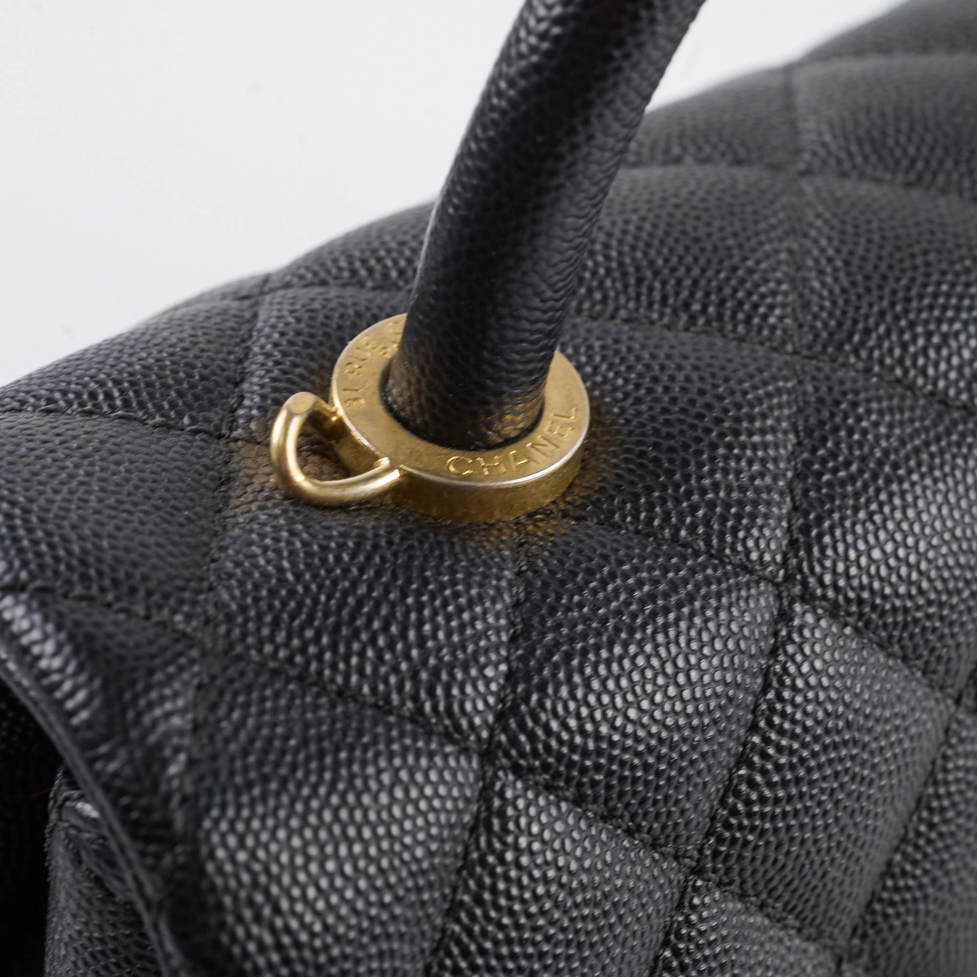Chanel Medium COCO Handle Caviar Black