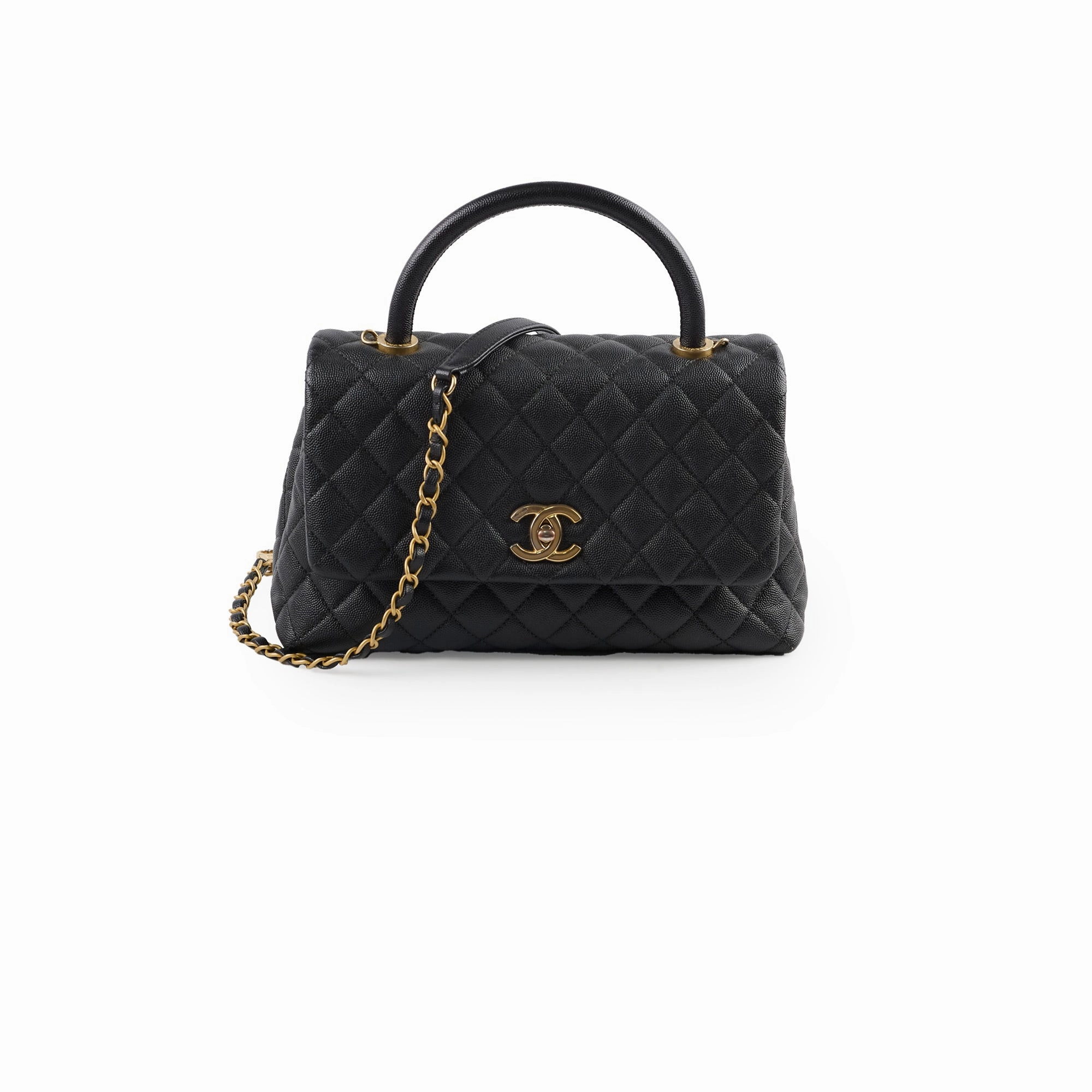 Chanel Medium COCO Handle Caviar Black