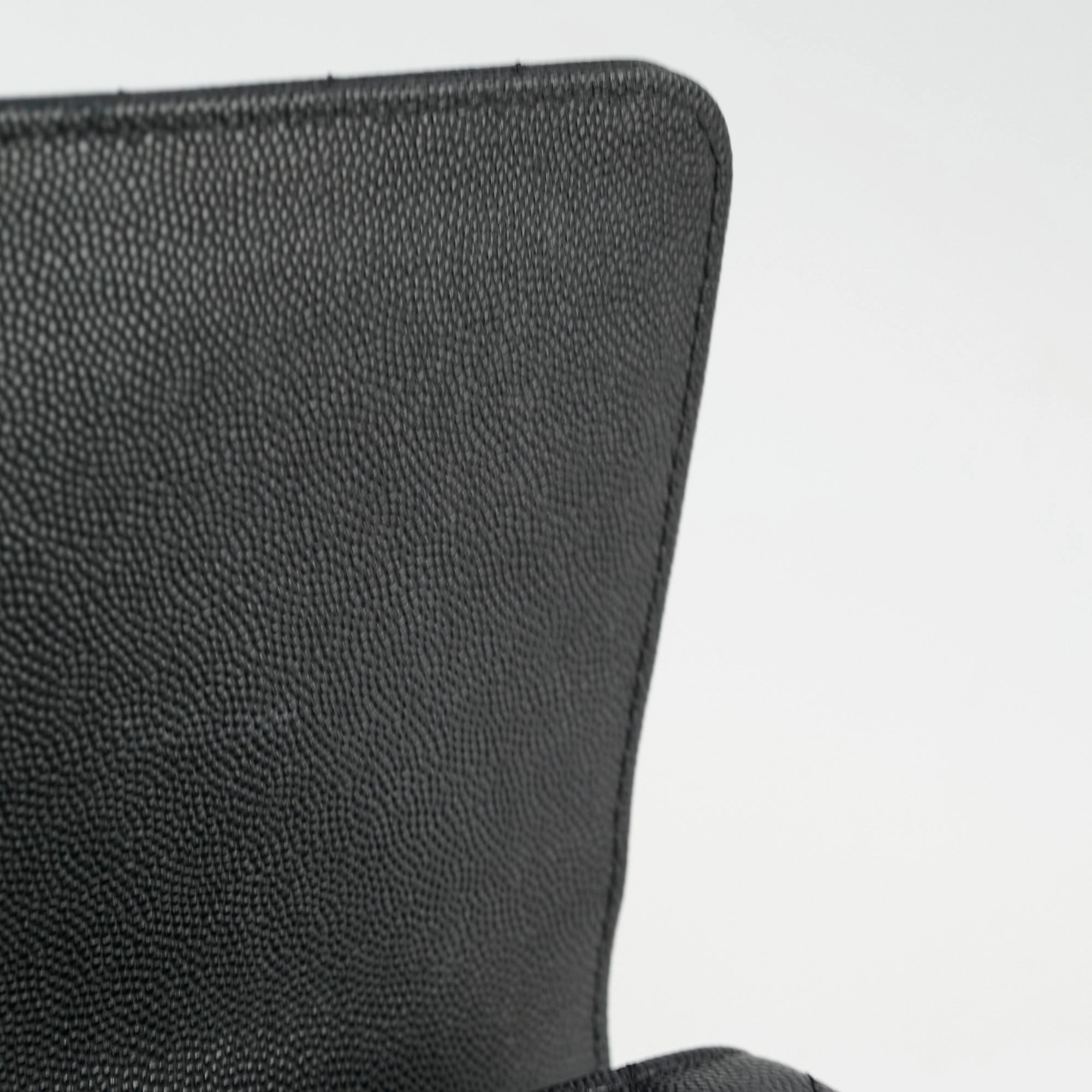 Chanel Medium Coco Handle (Lizard Top Handle) Black Chevron