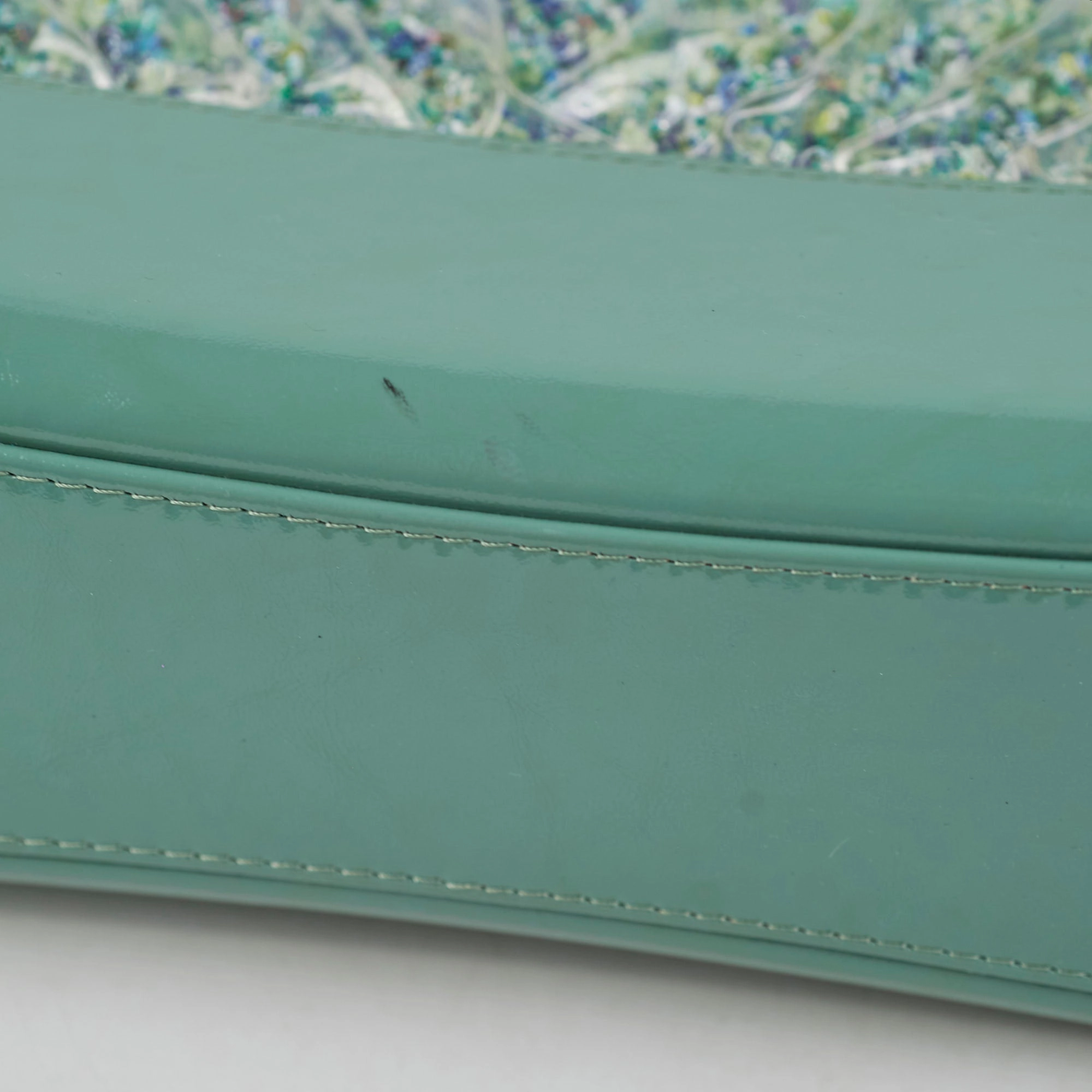 Chanel Medium Gabrielle Green Tweed/PVC- Series 25