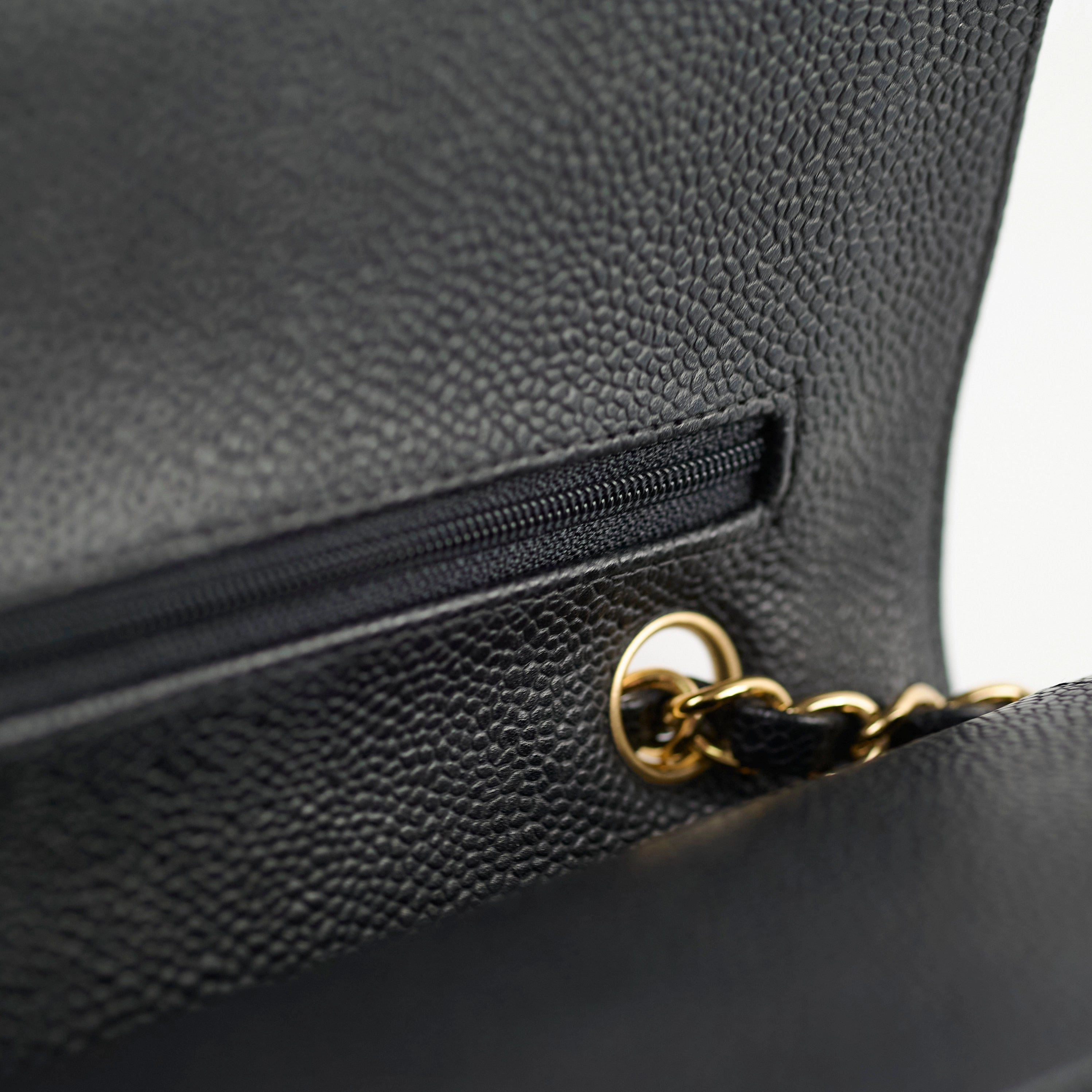 Chanel Medium/Large Caviar 24k Double Classic Flap Black