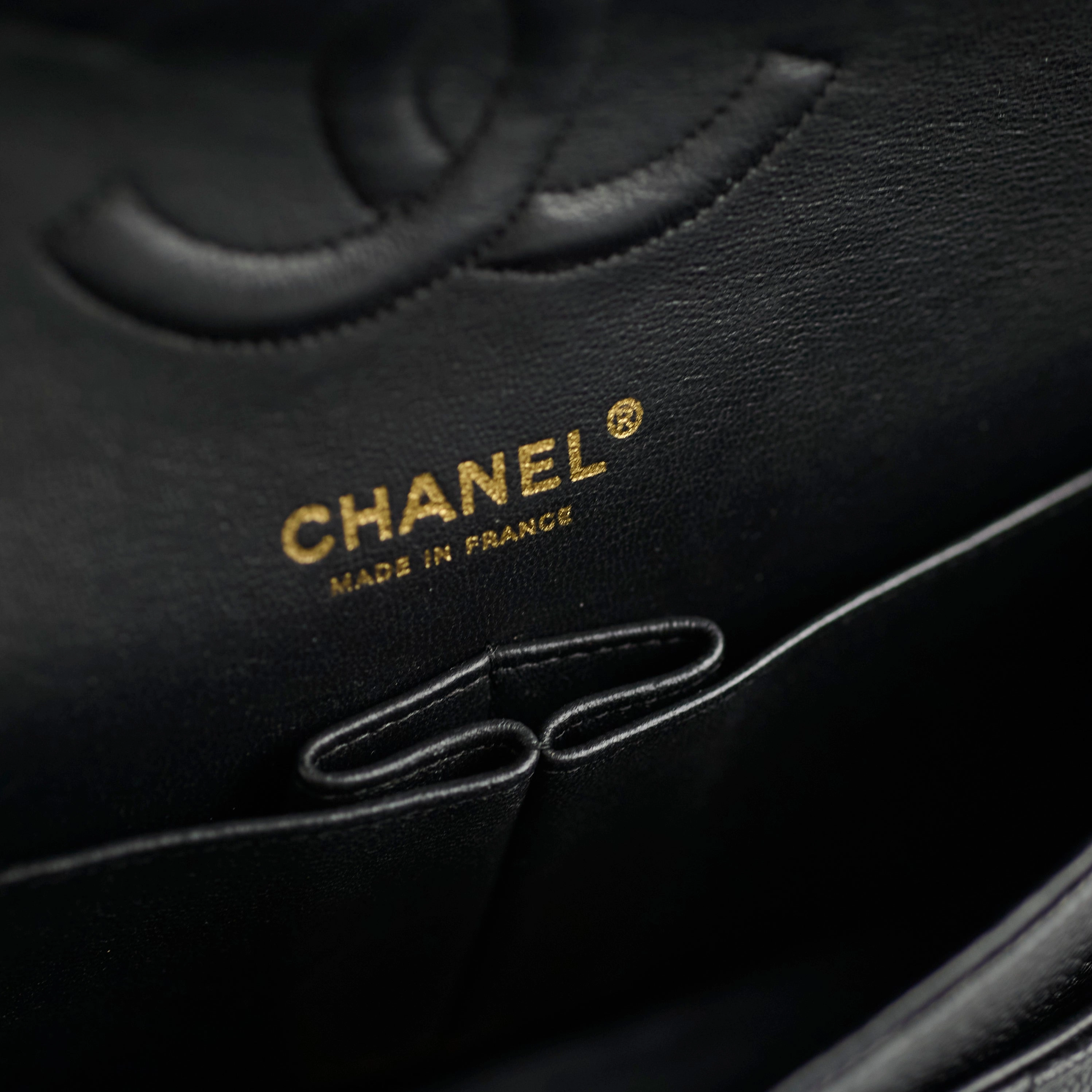 Chanel Medium/Large Caviar 24k Double Classic Flap Black