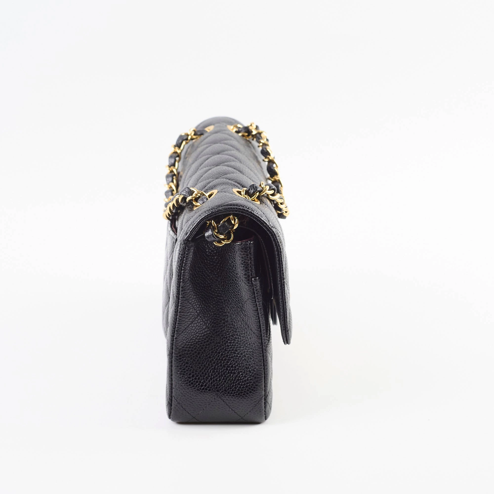 Chanel Medium/Large Caviar Double Classic Flap Black