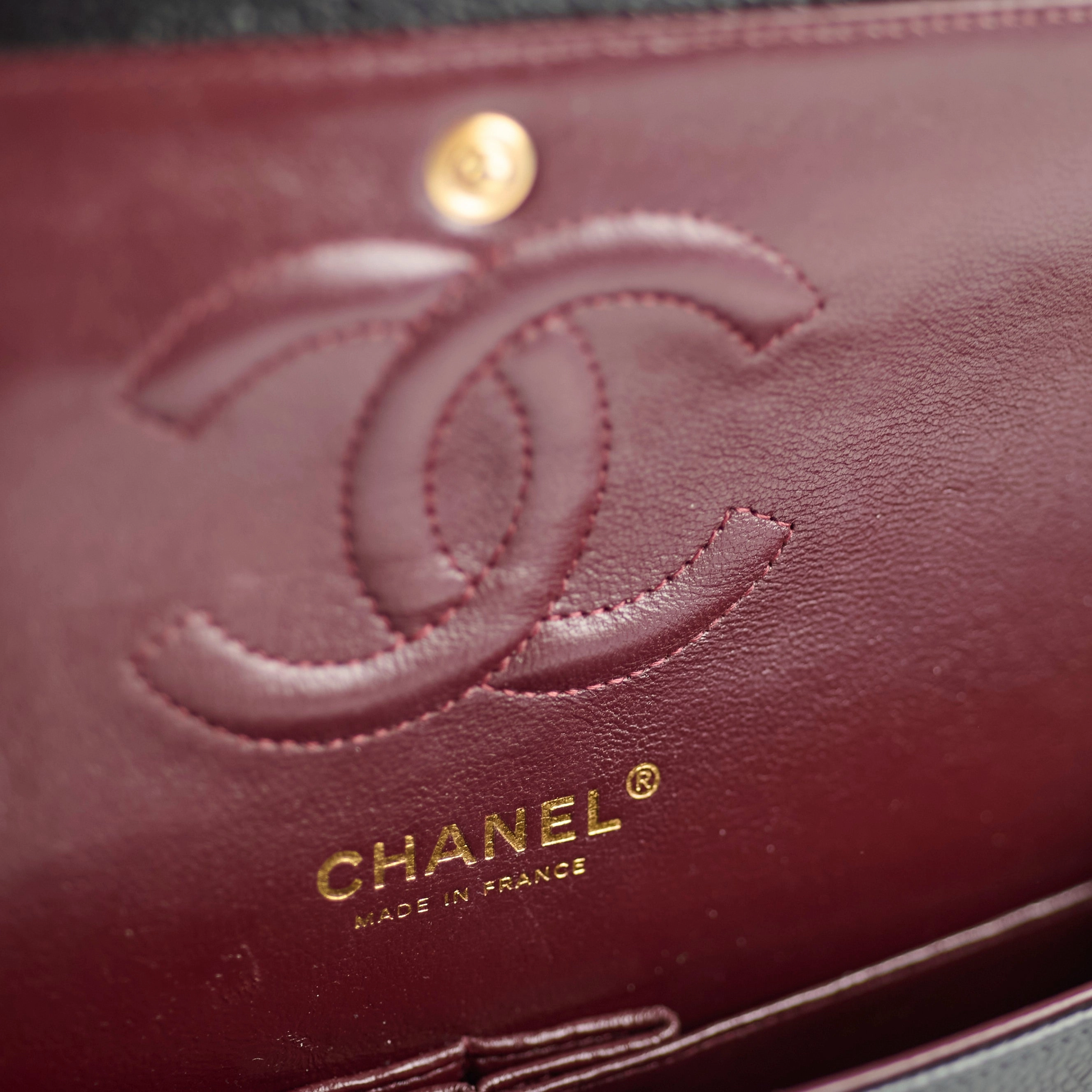 Chanel Medium/Large Caviar Double Classic Flap Black