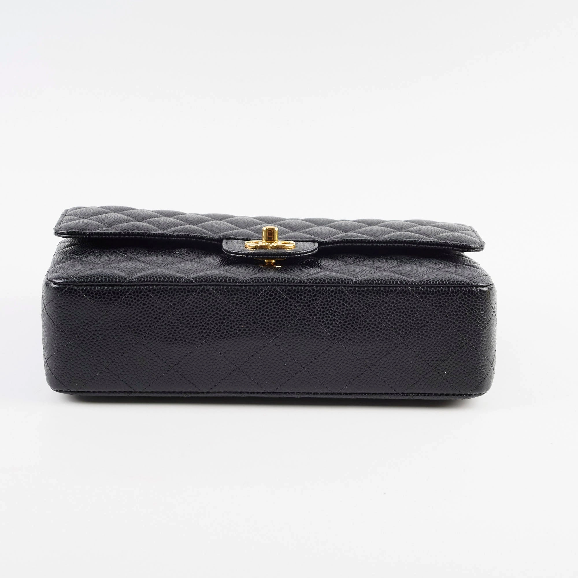 Chanel Medium/Large Caviar Double Classic Flap Black