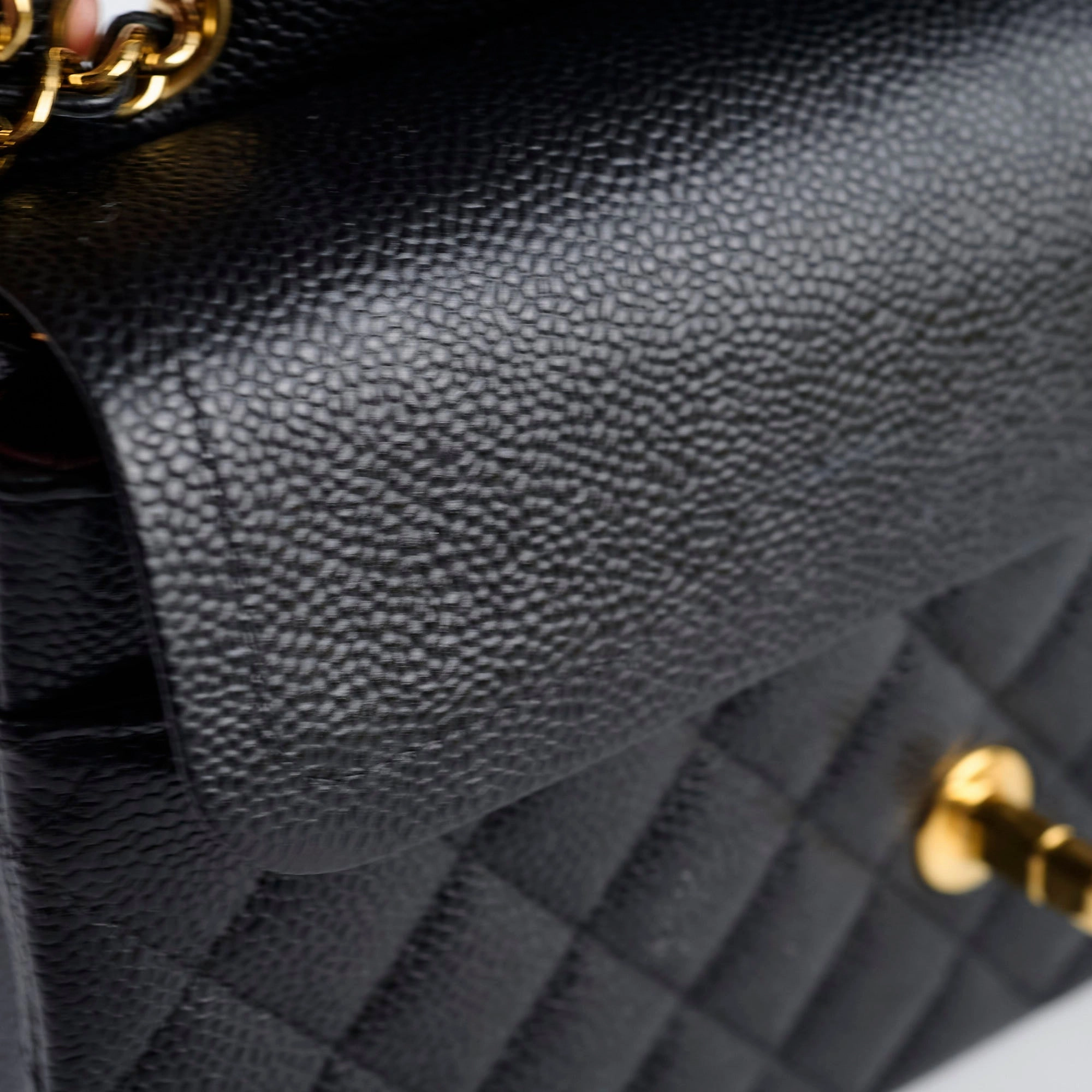 Chanel Medium/Large Caviar Double Classic Flap Black