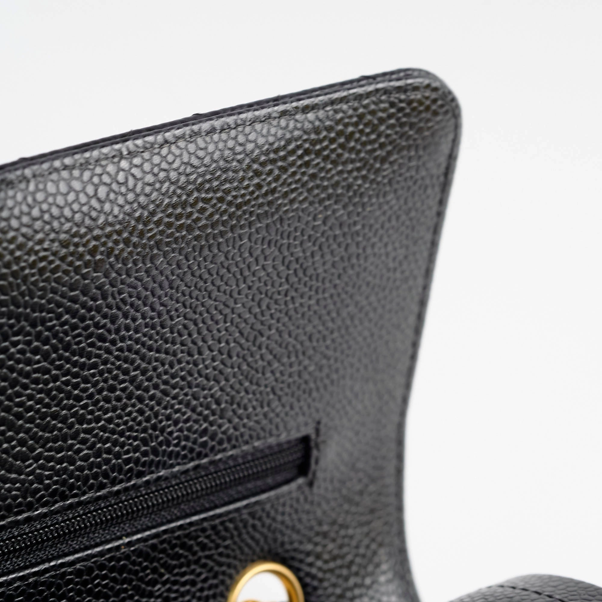 Chanel Medium/Large Caviar Double Classic Flap Black
