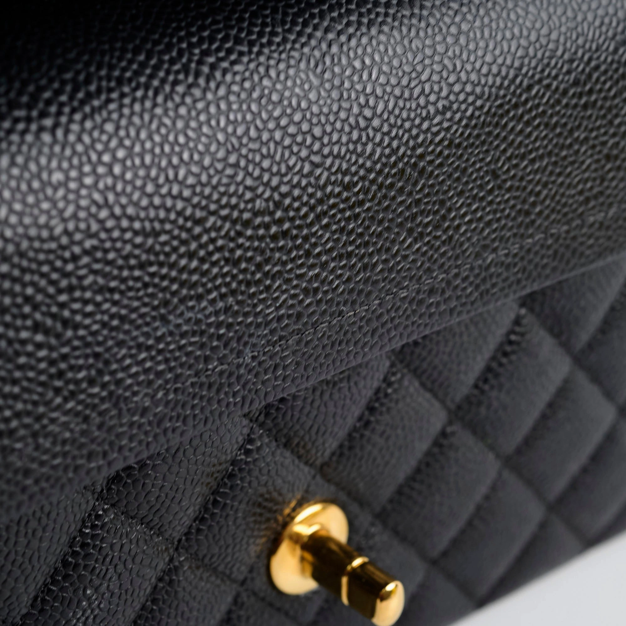 Chanel Medium/Large Caviar Double Classic Flap Black