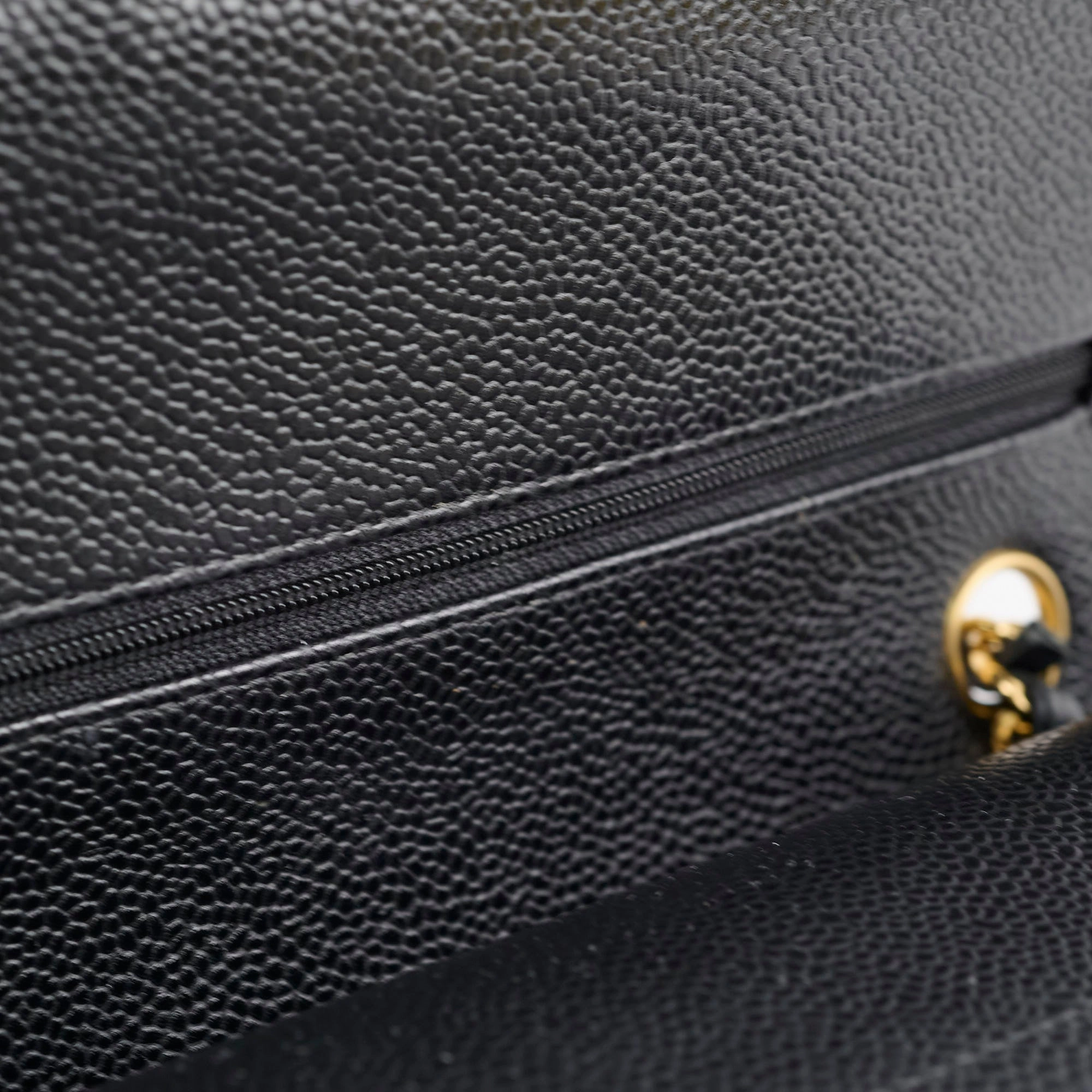 Chanel Medium/Large Caviar Double Classic Flap Black