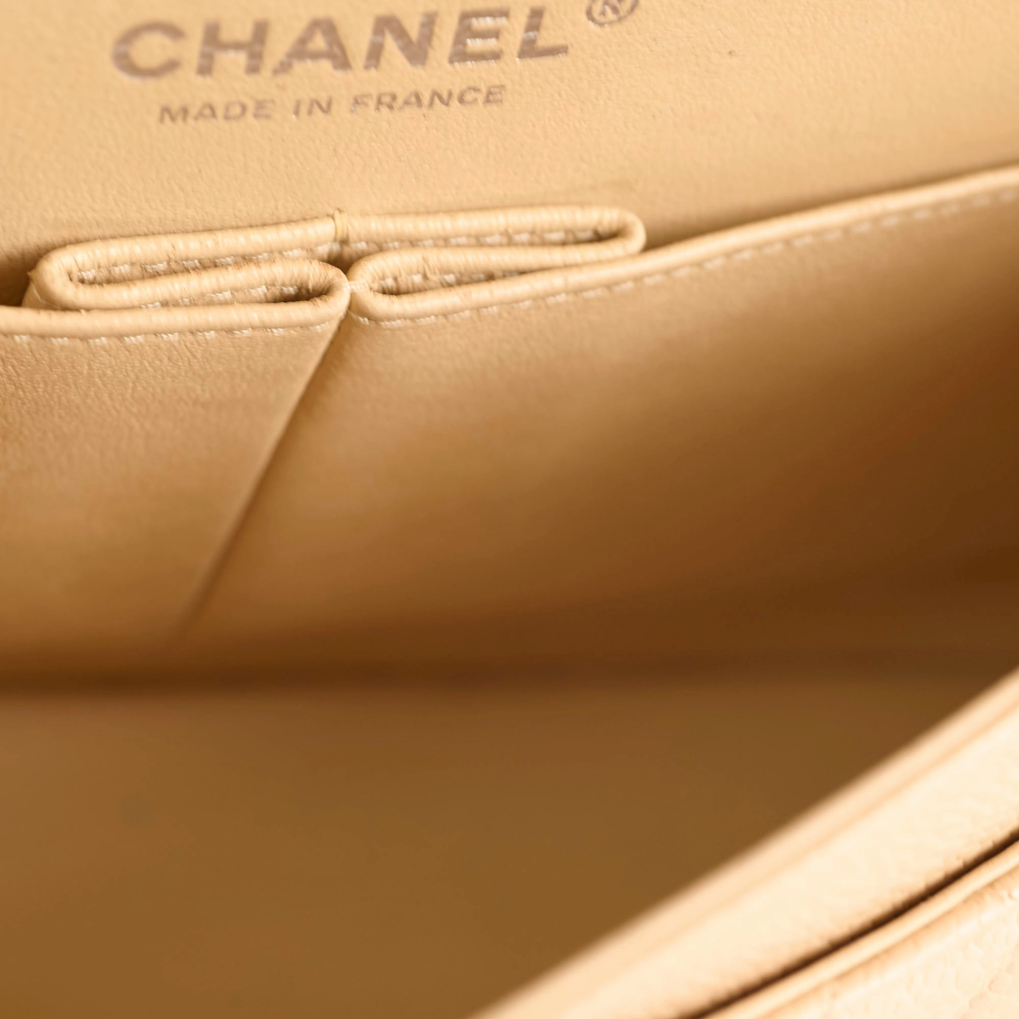 Chanel Medium/Large Double Classic Flap Beige