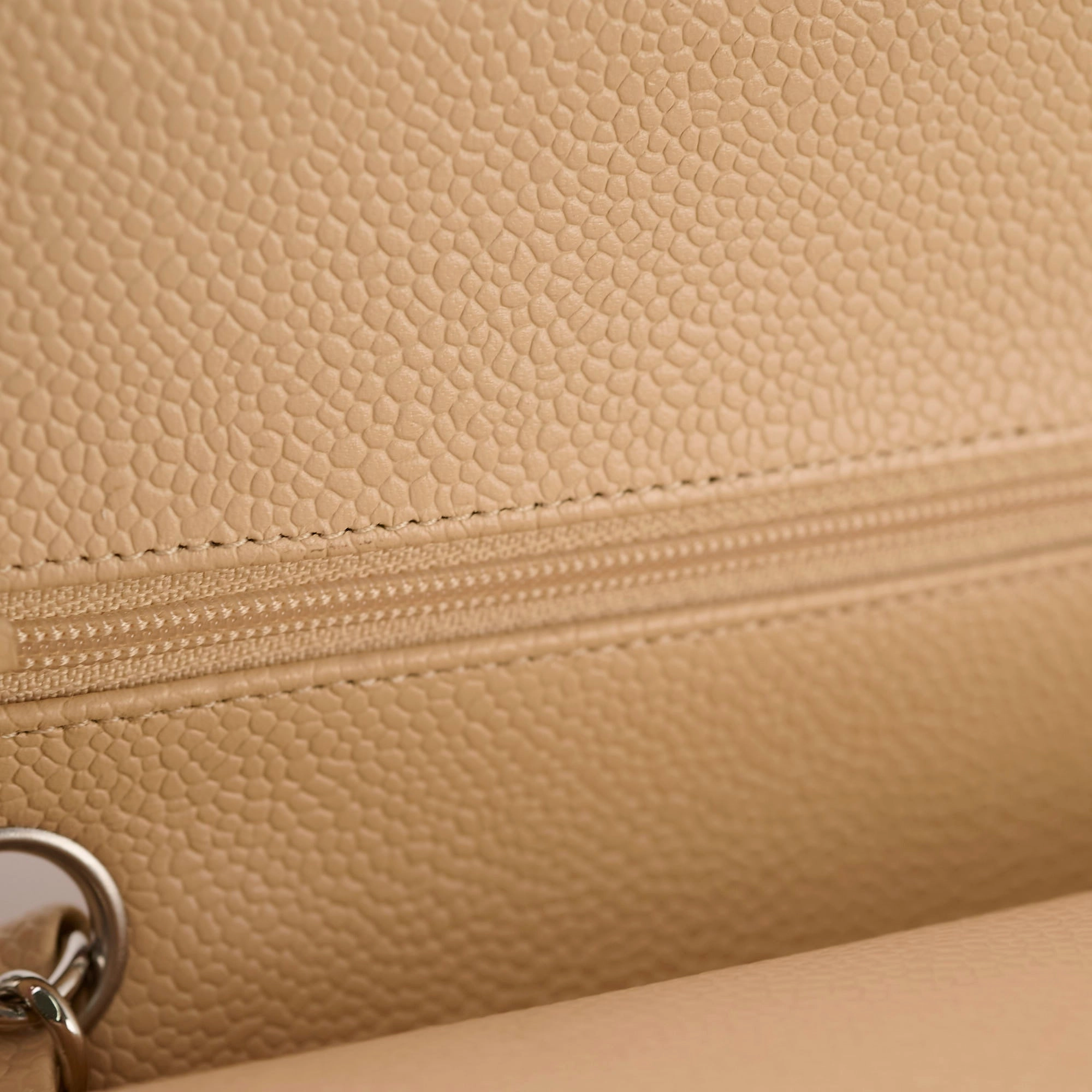 Chanel Medium/Large Double Classic Flap Beige
