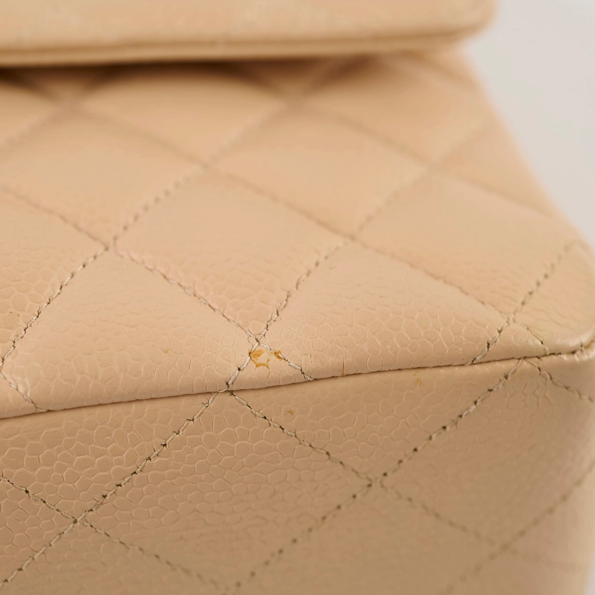 Chanel Medium/Large Double Classic Flap Beige