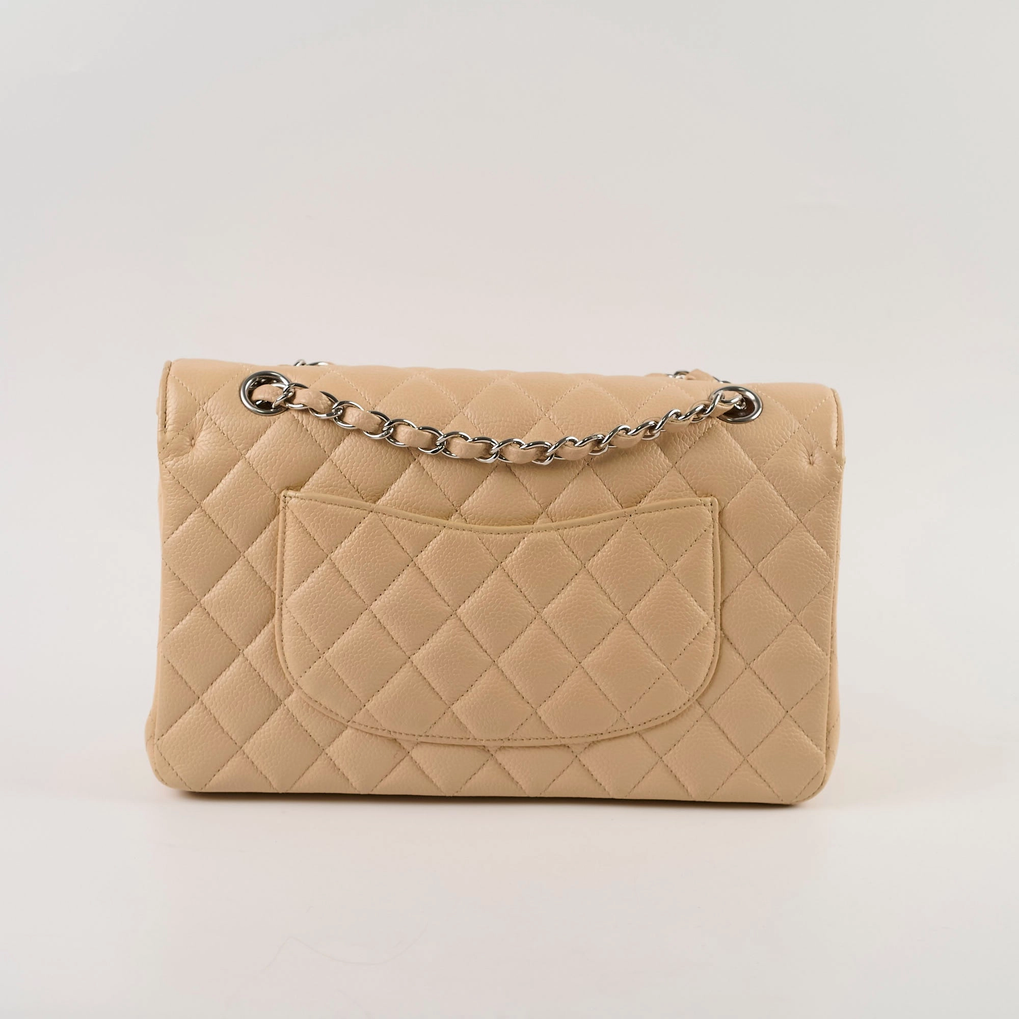 Chanel Medium/Large Double Classic Flap Beige