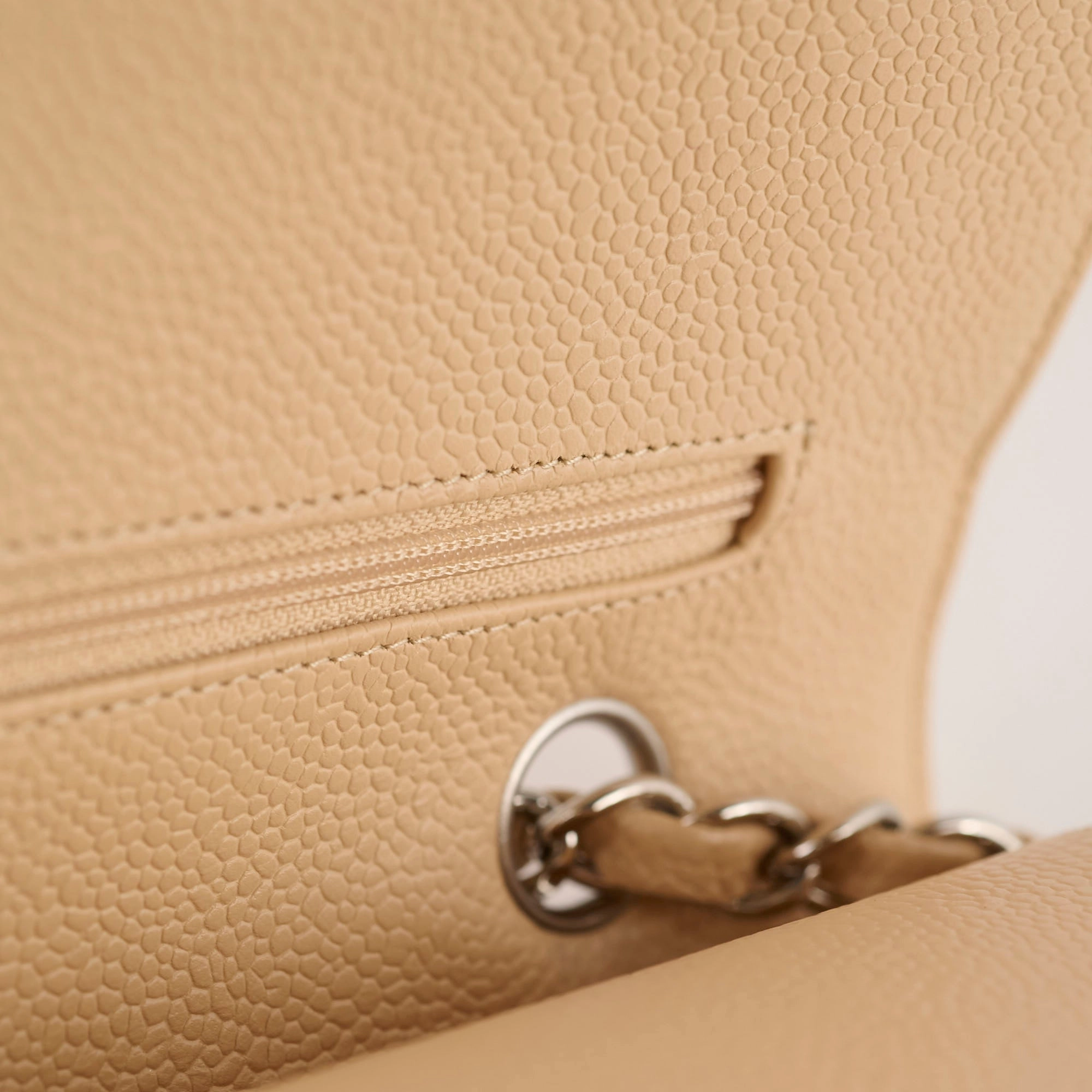 Chanel Medium/Large Double Classic Flap Beige