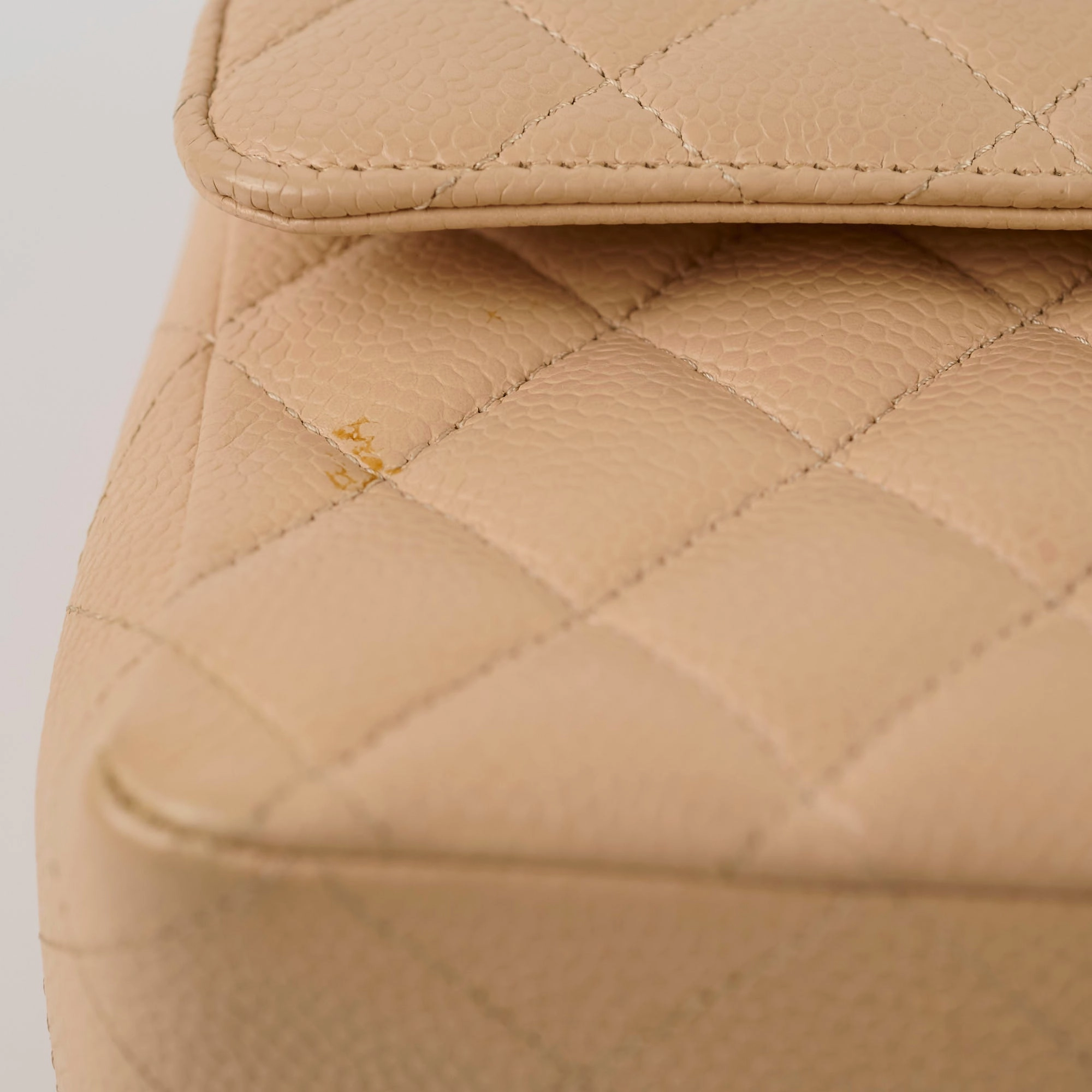 Chanel Medium/Large Double Classic Flap Beige