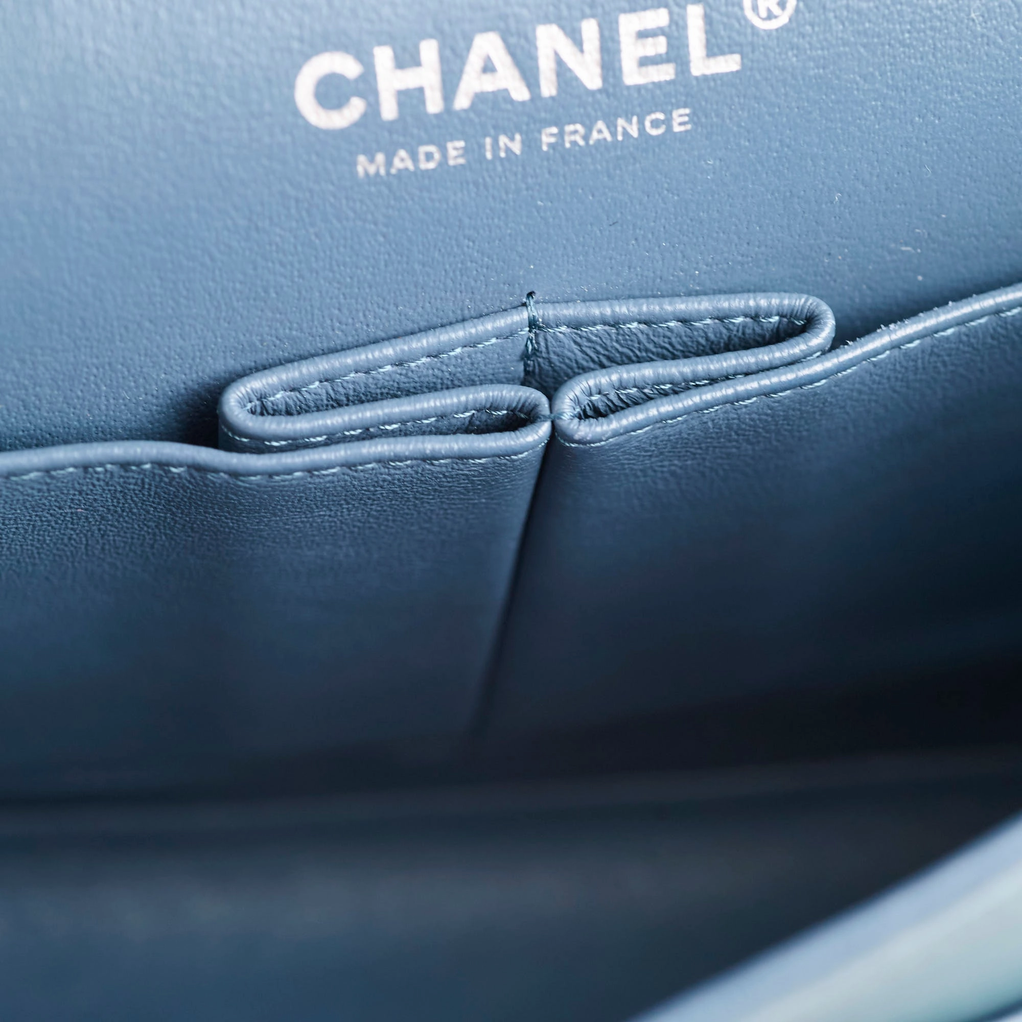 Chanel Medium/Large Double Classic Flap Blue