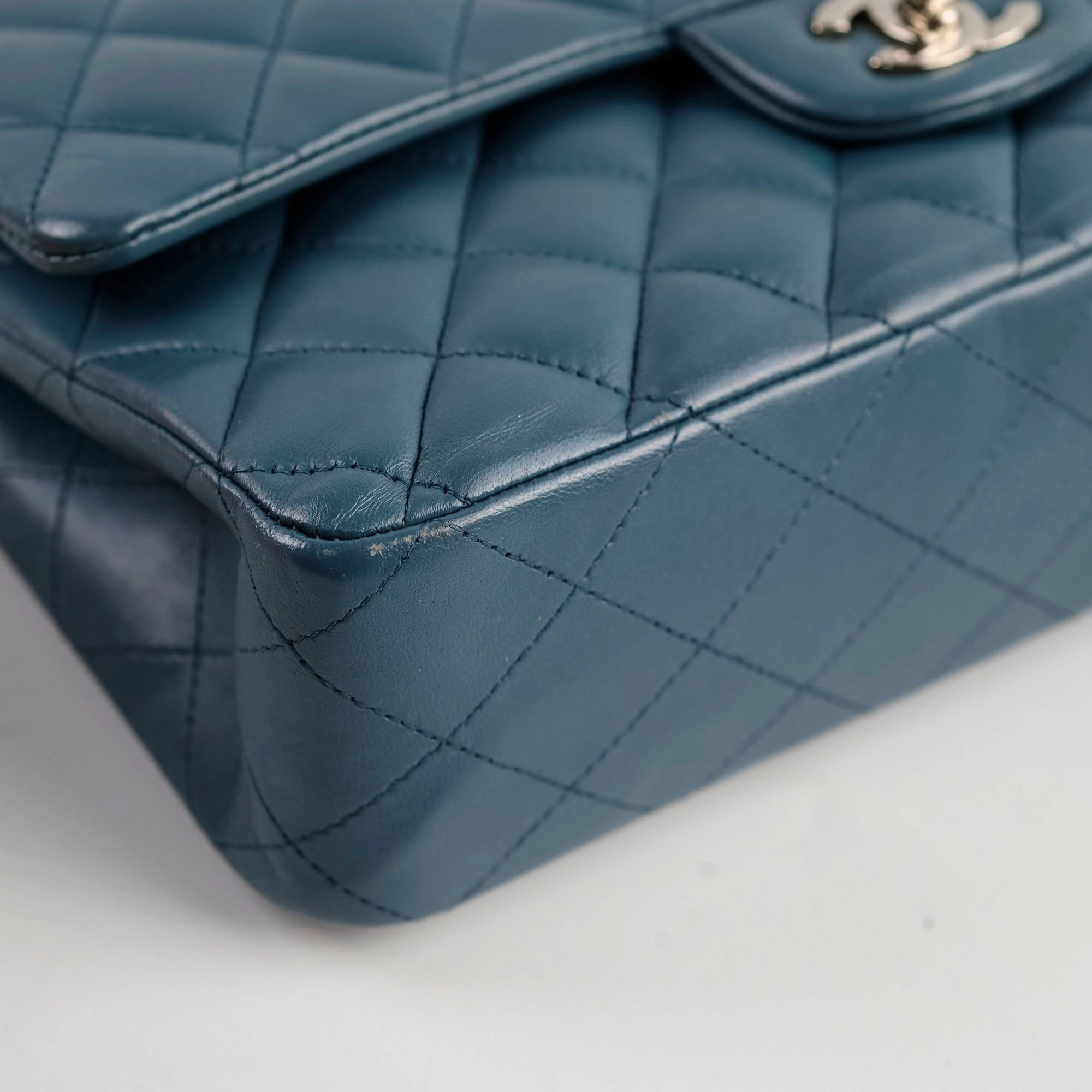 Chanel Medium/Large Double Classic Flap Blue