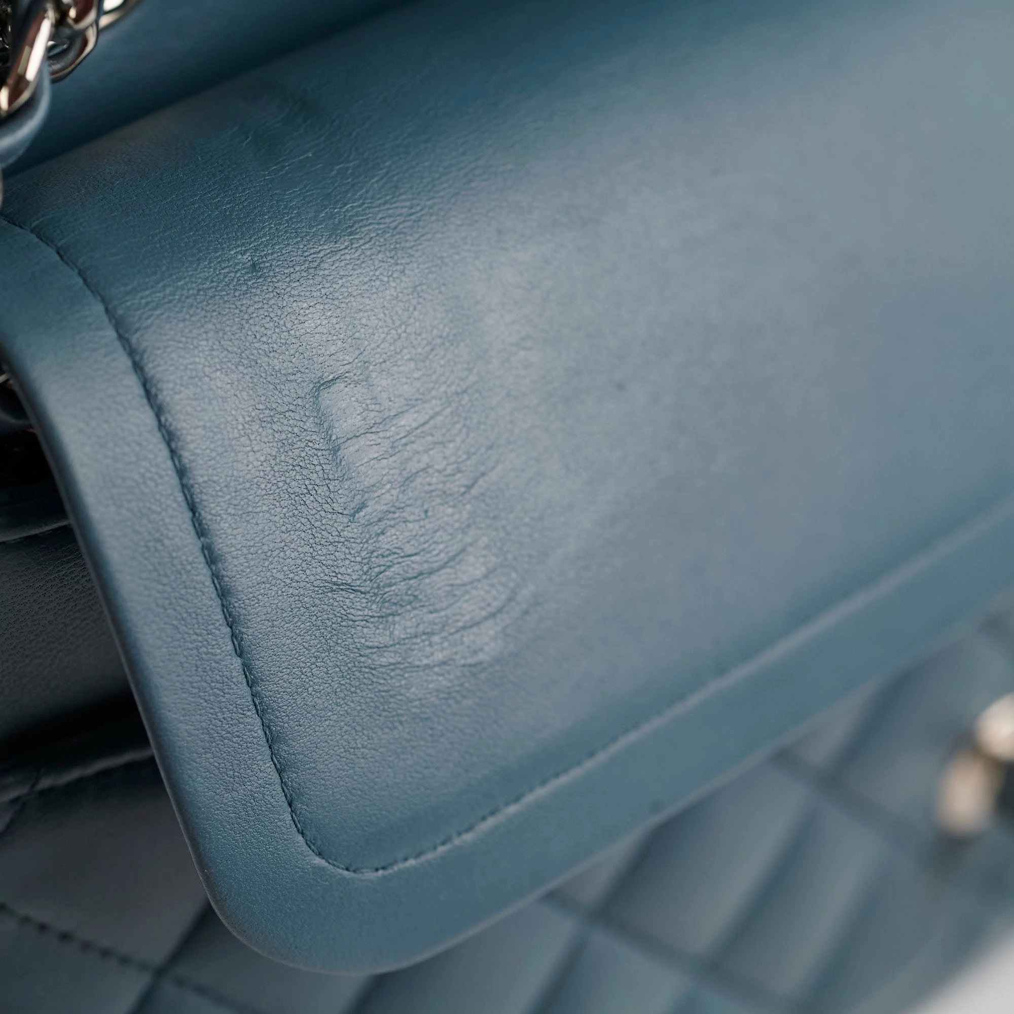 Chanel Medium/Large Double Classic Flap Blue