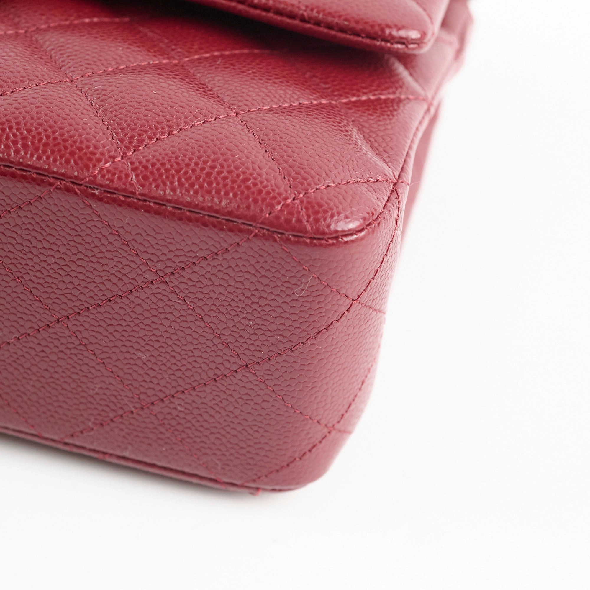 Chanel Medium M/L Caviar Classic Flap Red