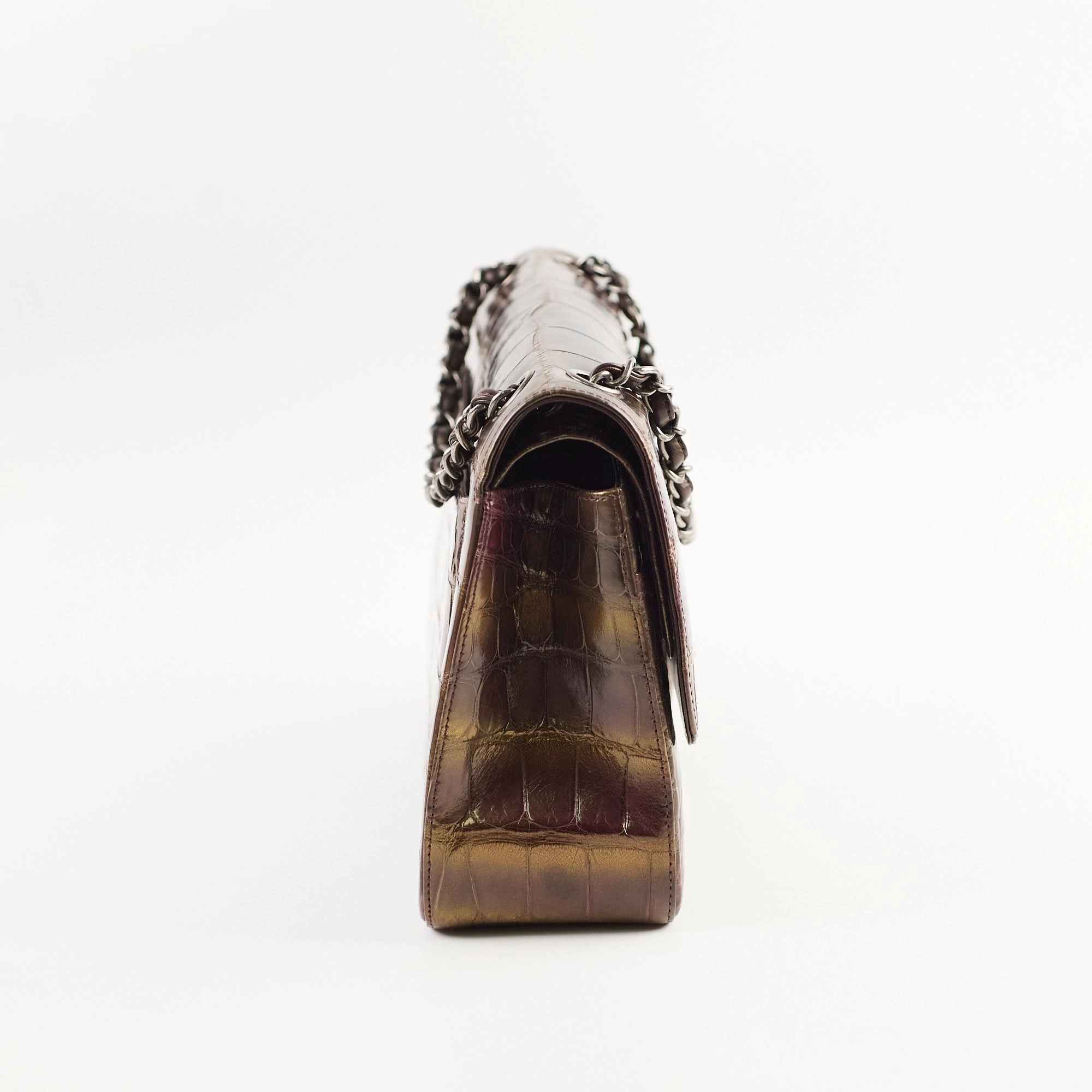 Chanel Metallic Aligator Jumbo 14 Series