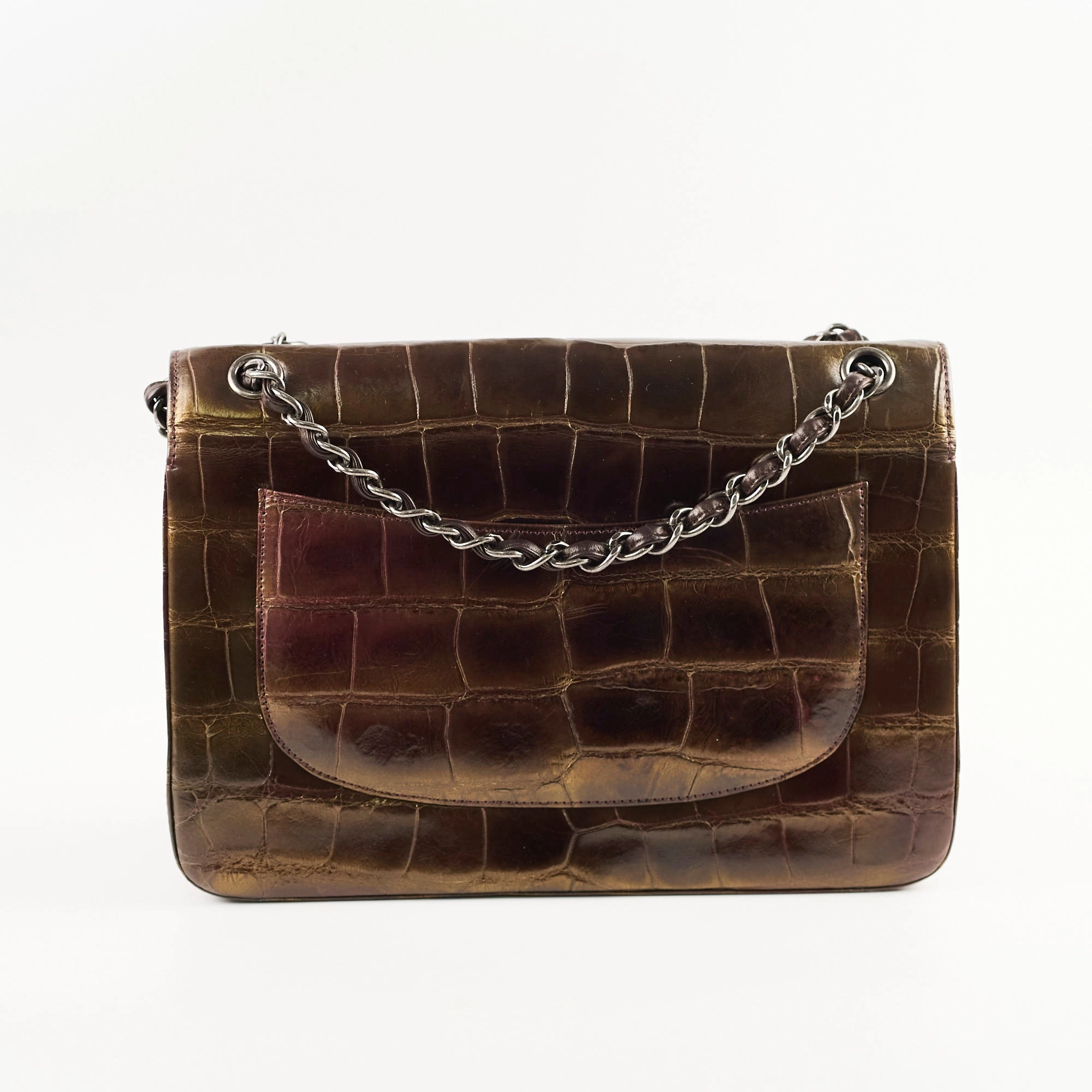 Chanel Metallic Aligator Jumbo 14 Series