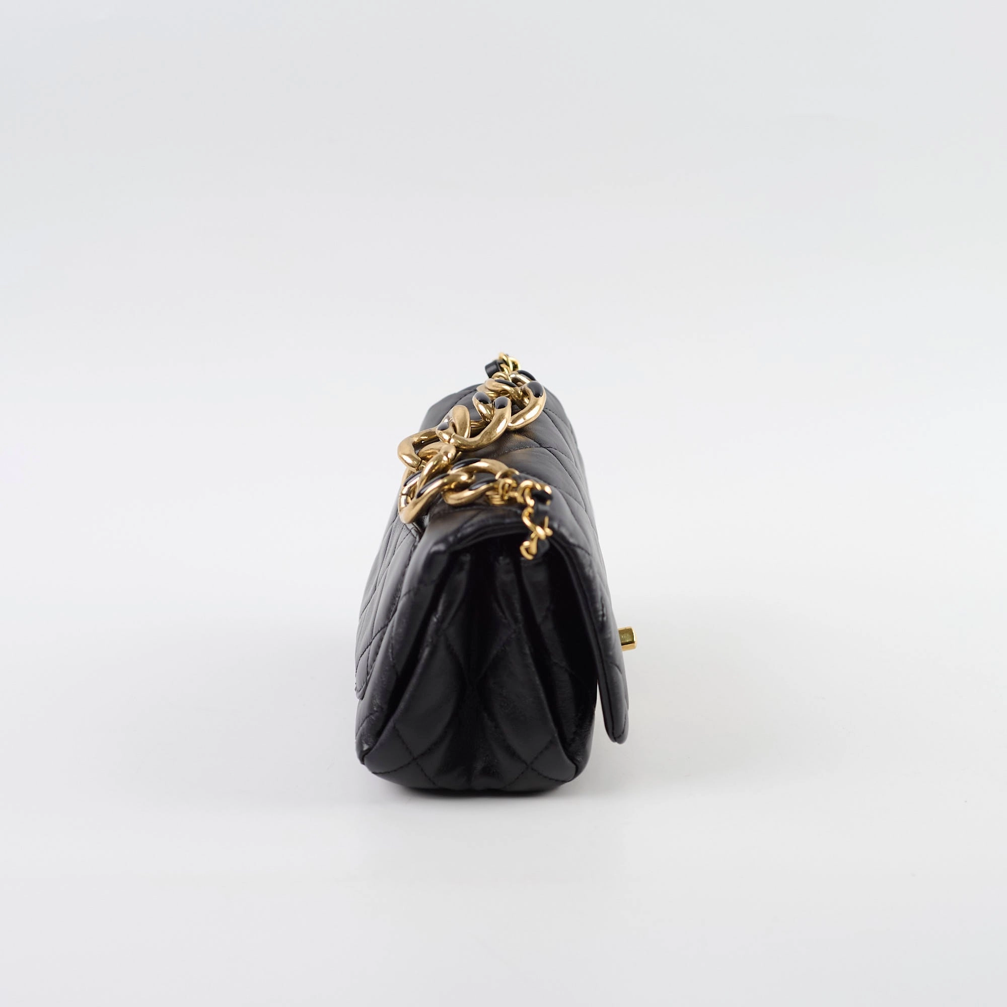 Chanel Mini Flap Bag with Top Handle Black 22A Microchipped