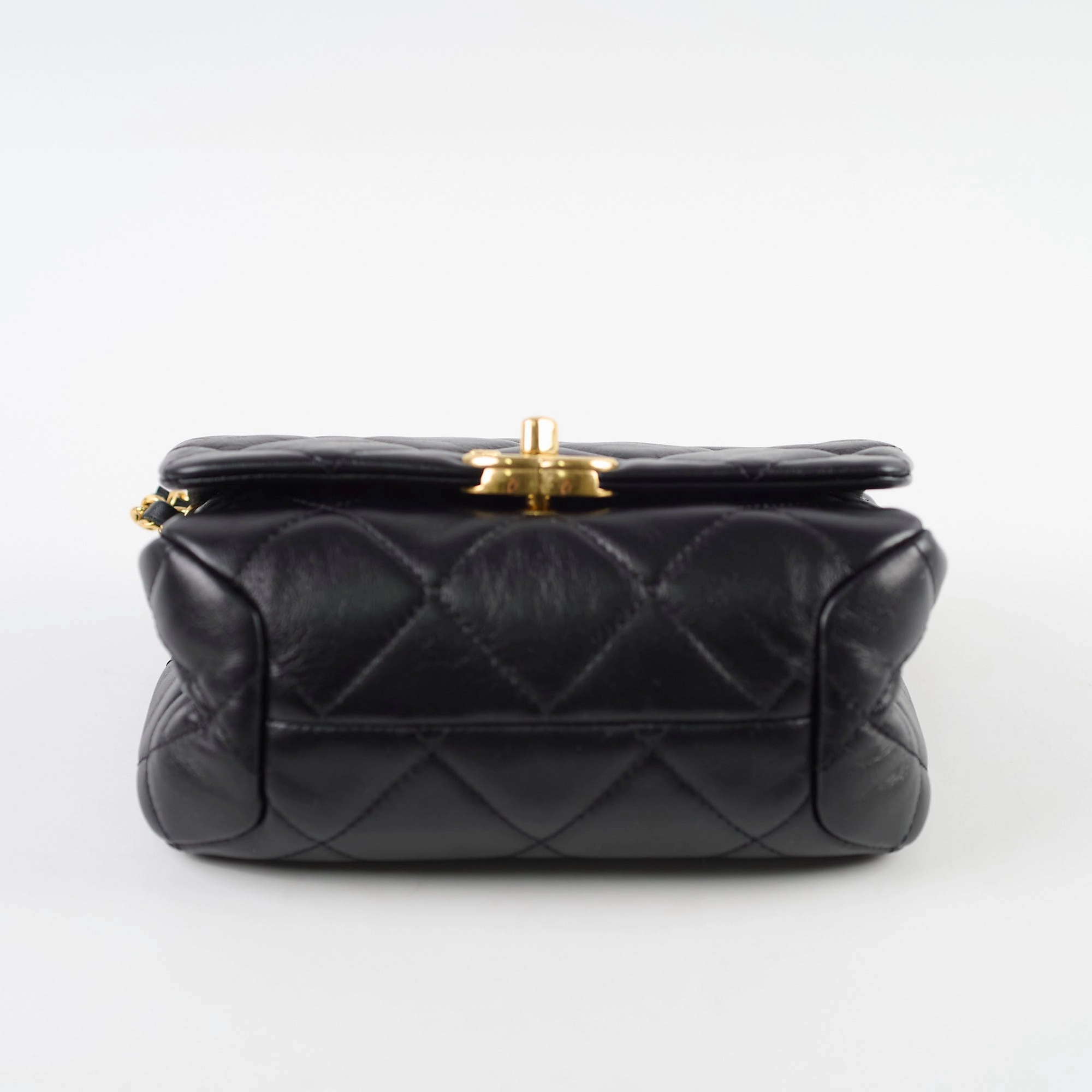 Chanel Mini Flap Bag with Top Handle Black 22A Microchipped