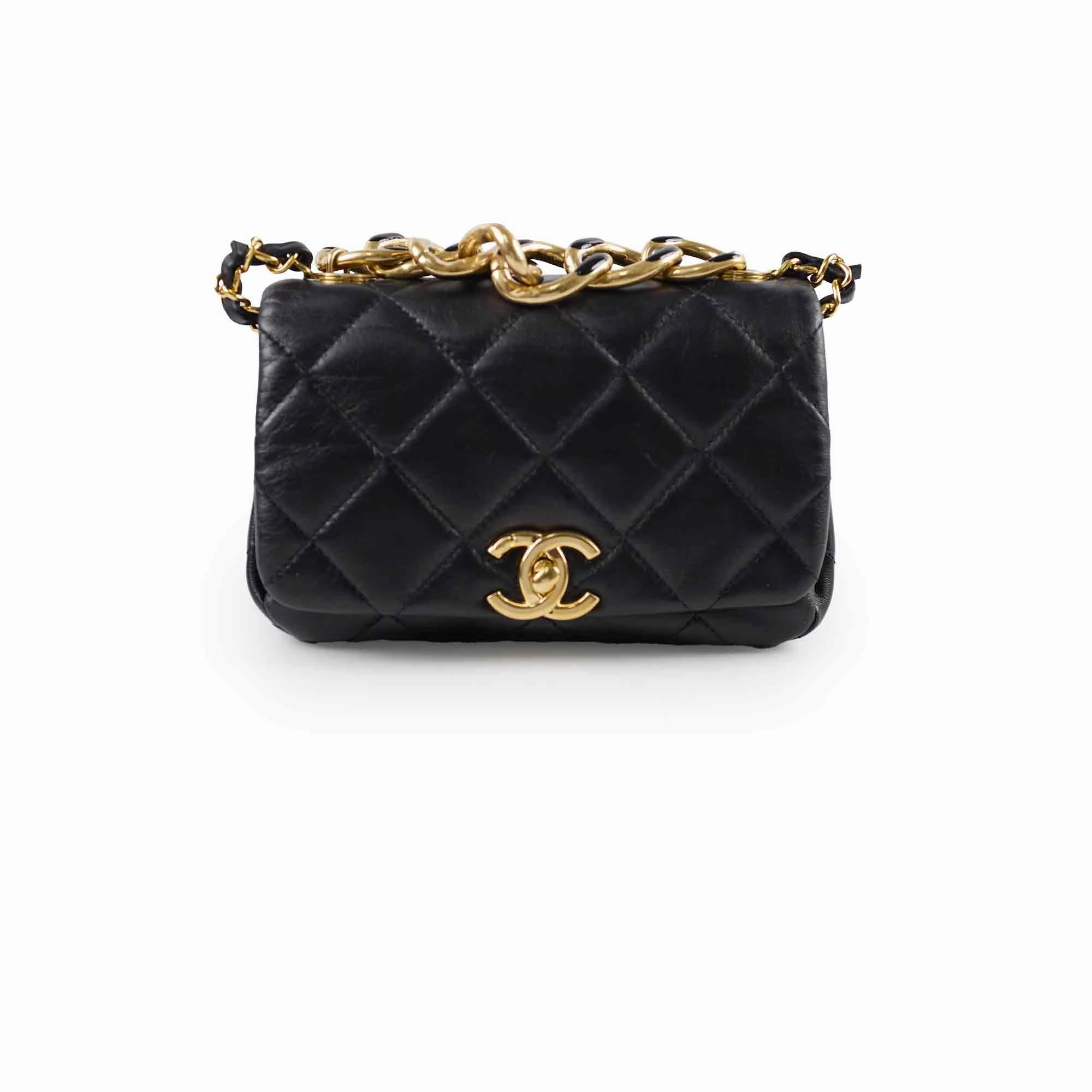 Chanel Mini Flap Bag with Top Handle Black 22A Microchipped