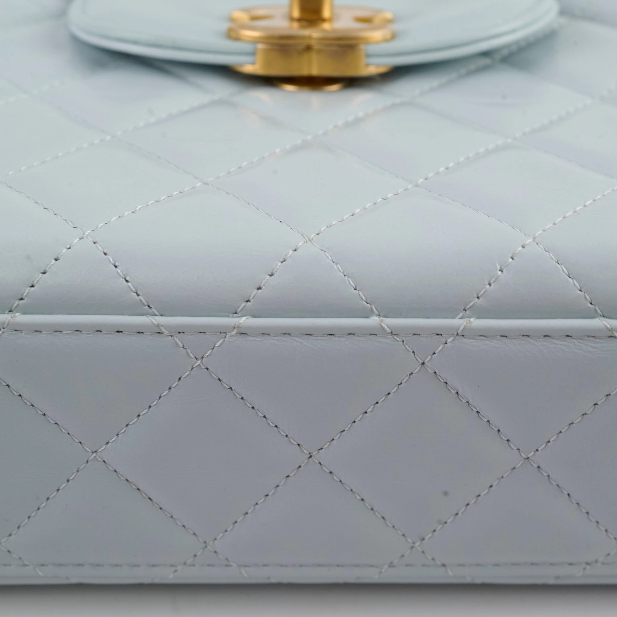 Chanel Mini Kelly Blue Calfskin Microchipped