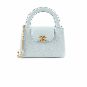 Chanel Mini Kelly Blue Calfskin Microchipped