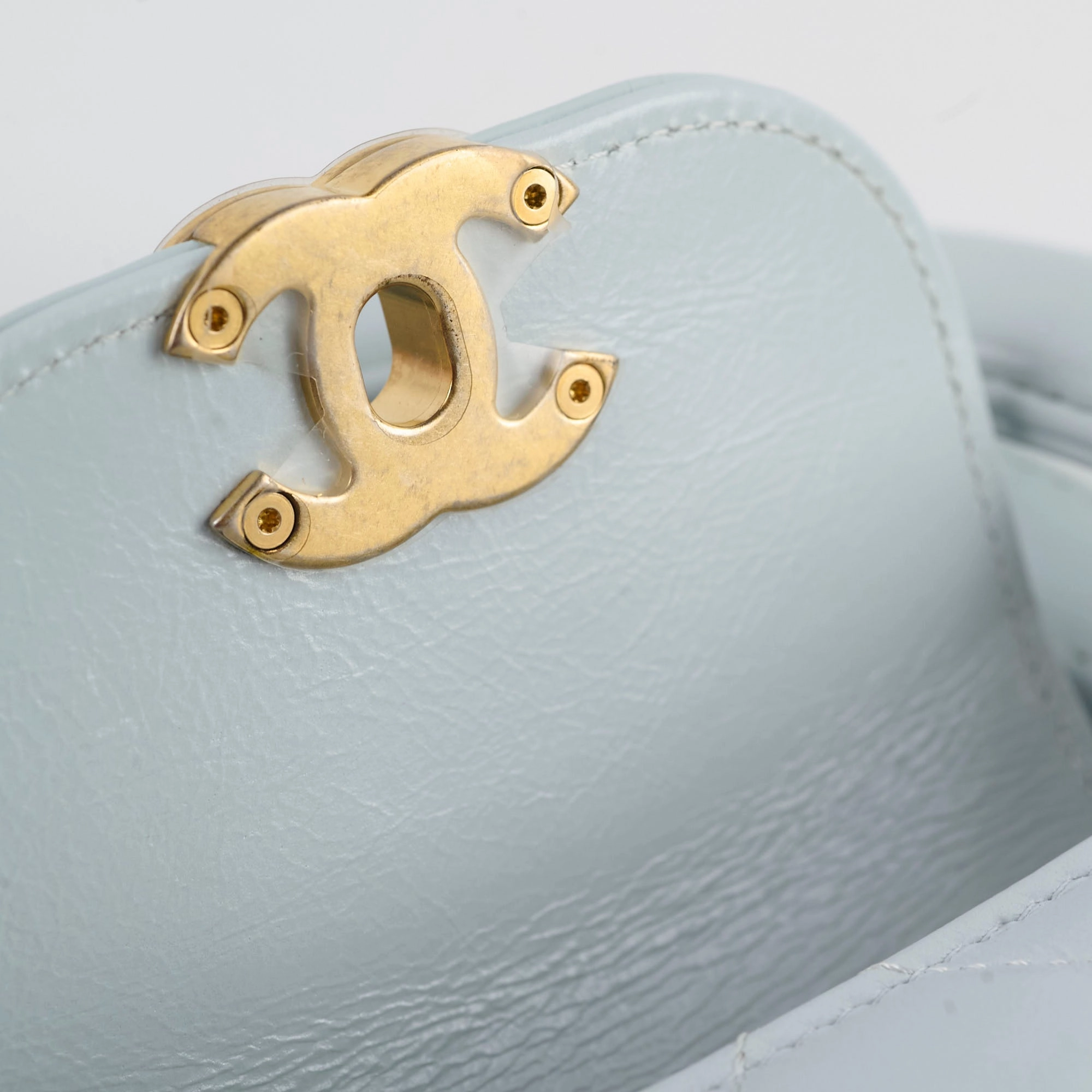 Chanel Mini Kelly Blue Calfskin Microchipped