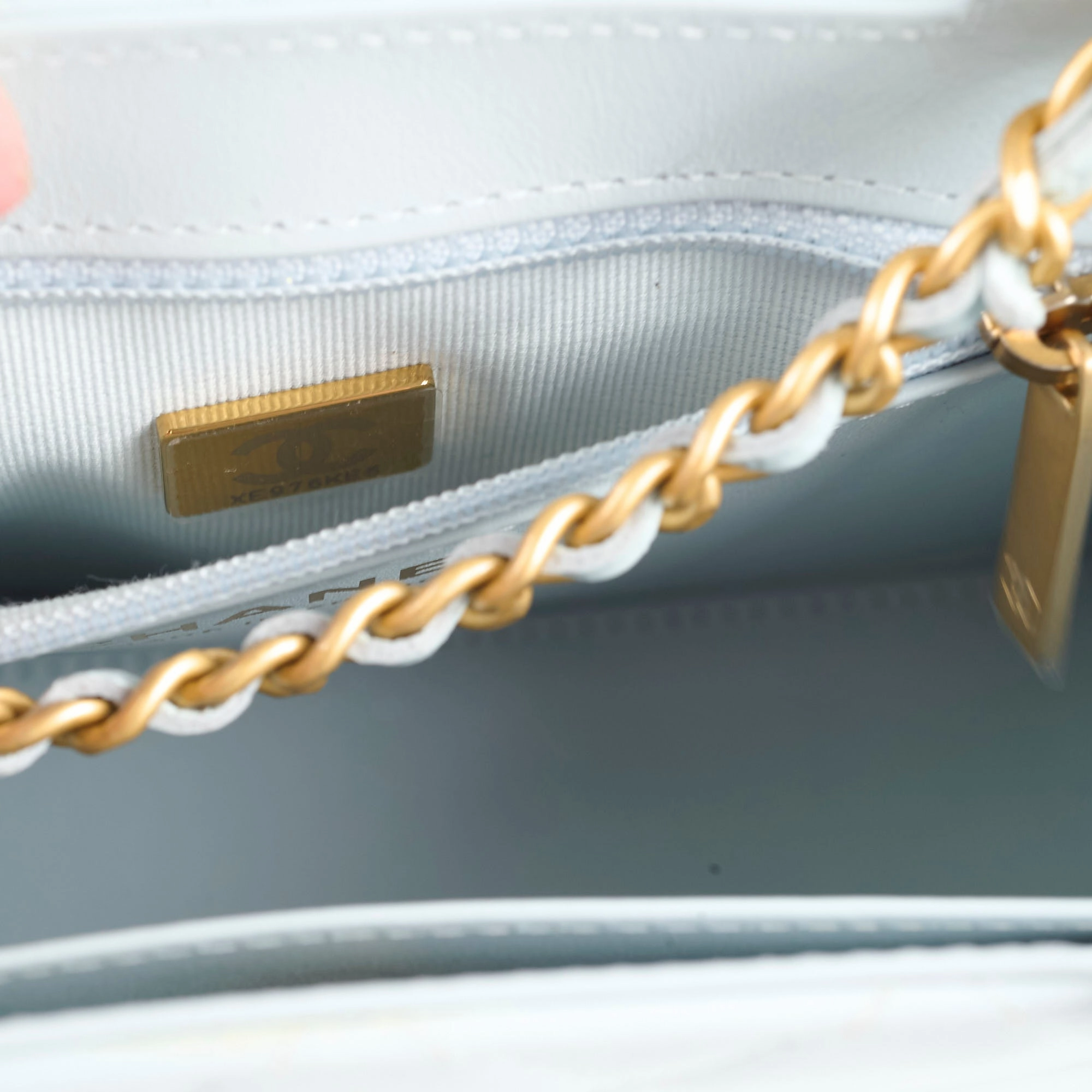Chanel Mini Kelly Blue Calfskin Microchipped