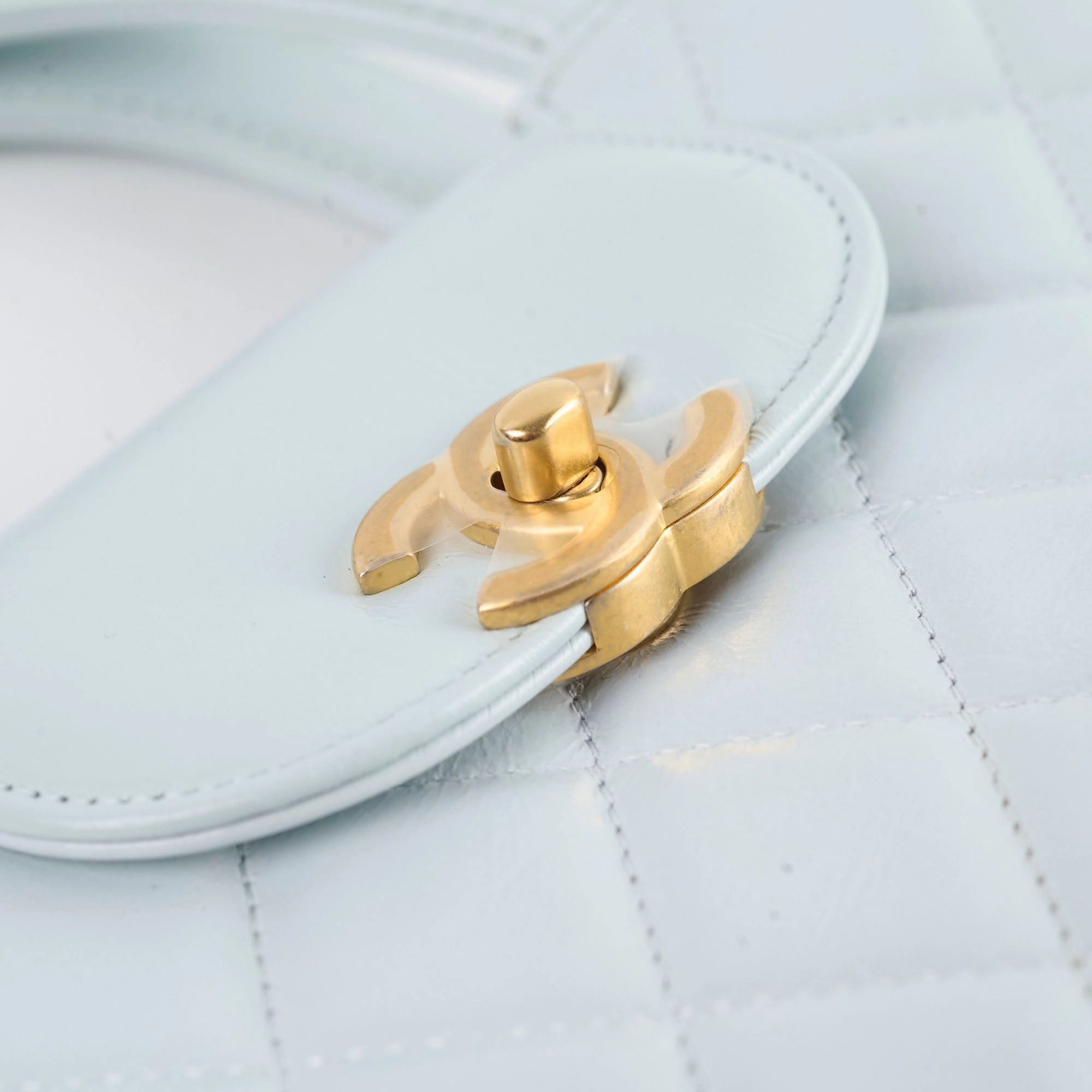 Chanel Mini Kelly Blue Calfskin Microchipped