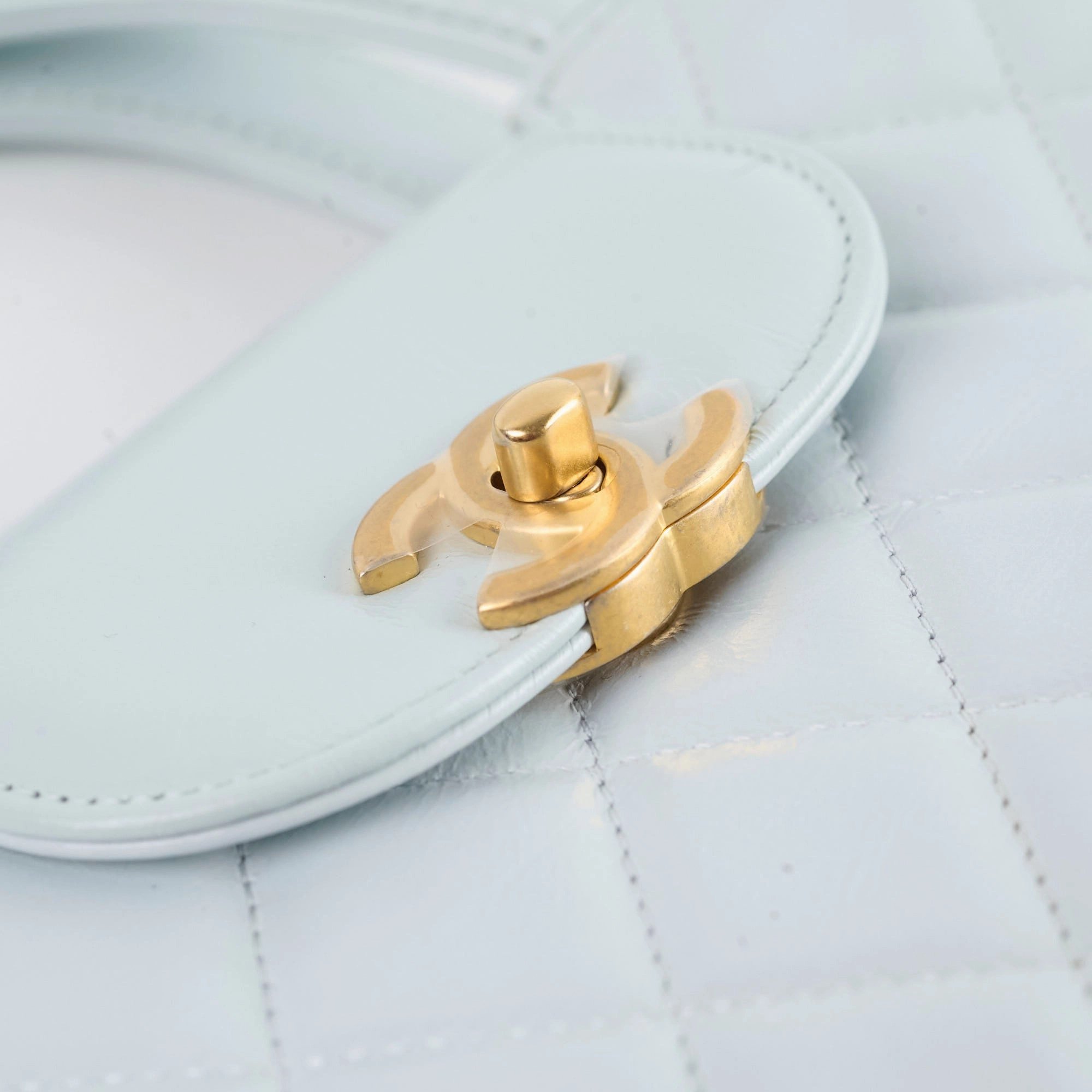 Chanel Mini Kelly Blue Calfskin Microchipped