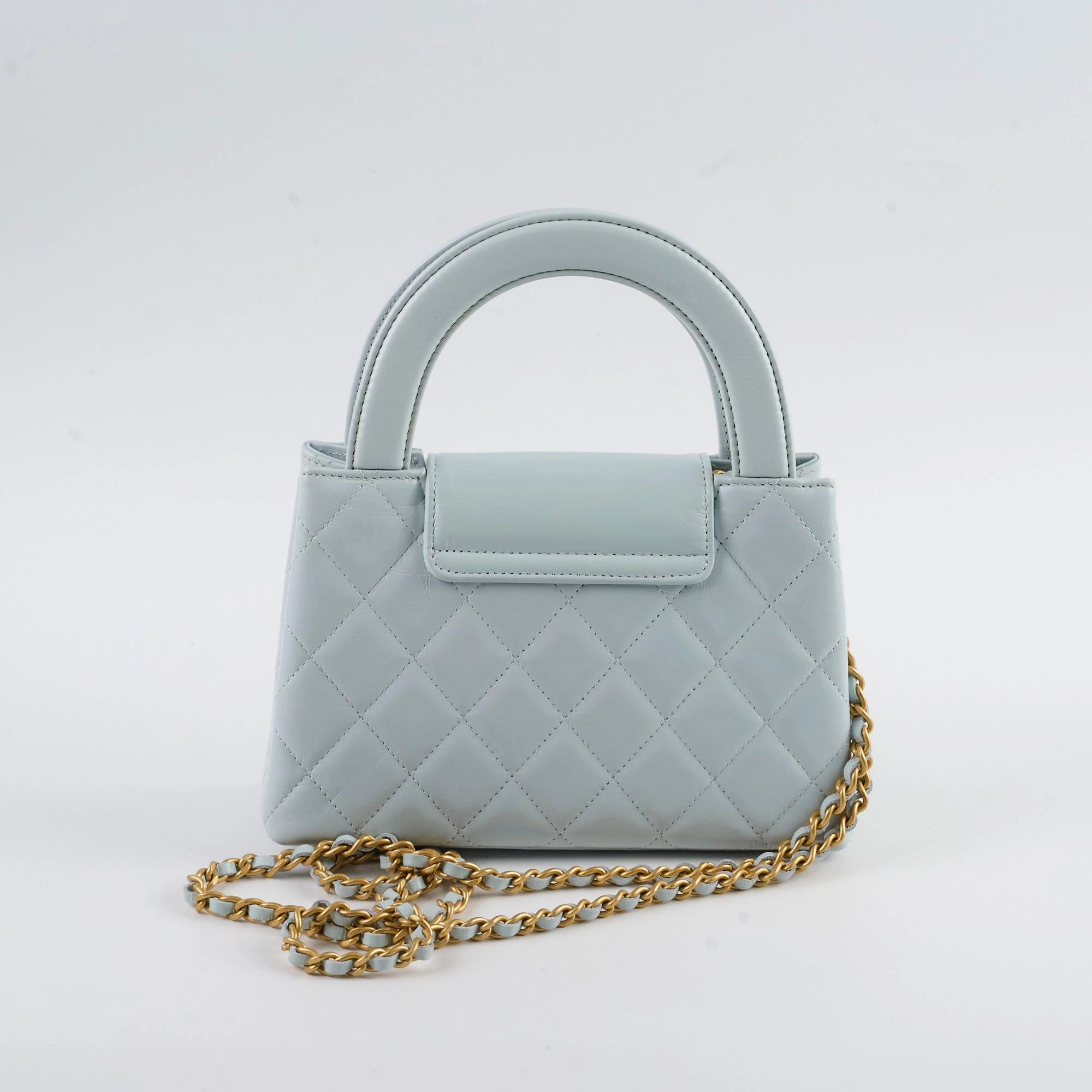 Chanel Mini Kelly Blue Calfskin Microchipped