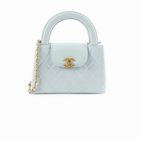 Chanel Mini Kelly Blue Calfskin Microchipped