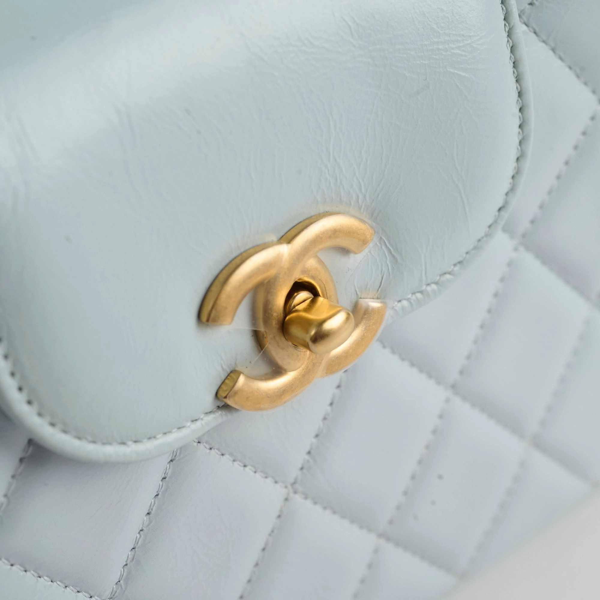 Chanel Mini Kelly Blue Calfskin Microchipped