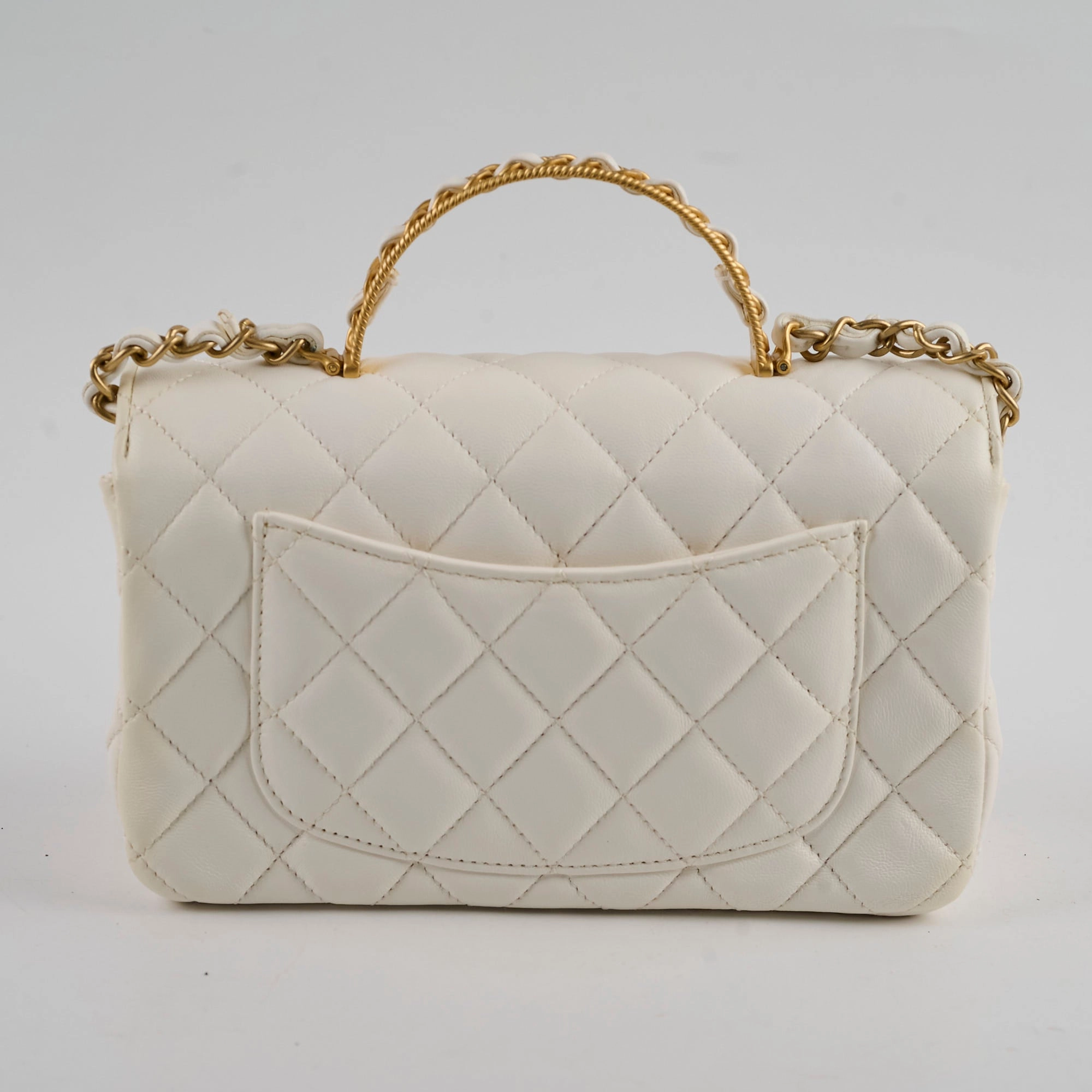 Chanel Mini Rectangle Top Handle Lambskin (microchip)