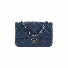 Chanel Mini Rectangular Blue Caviar