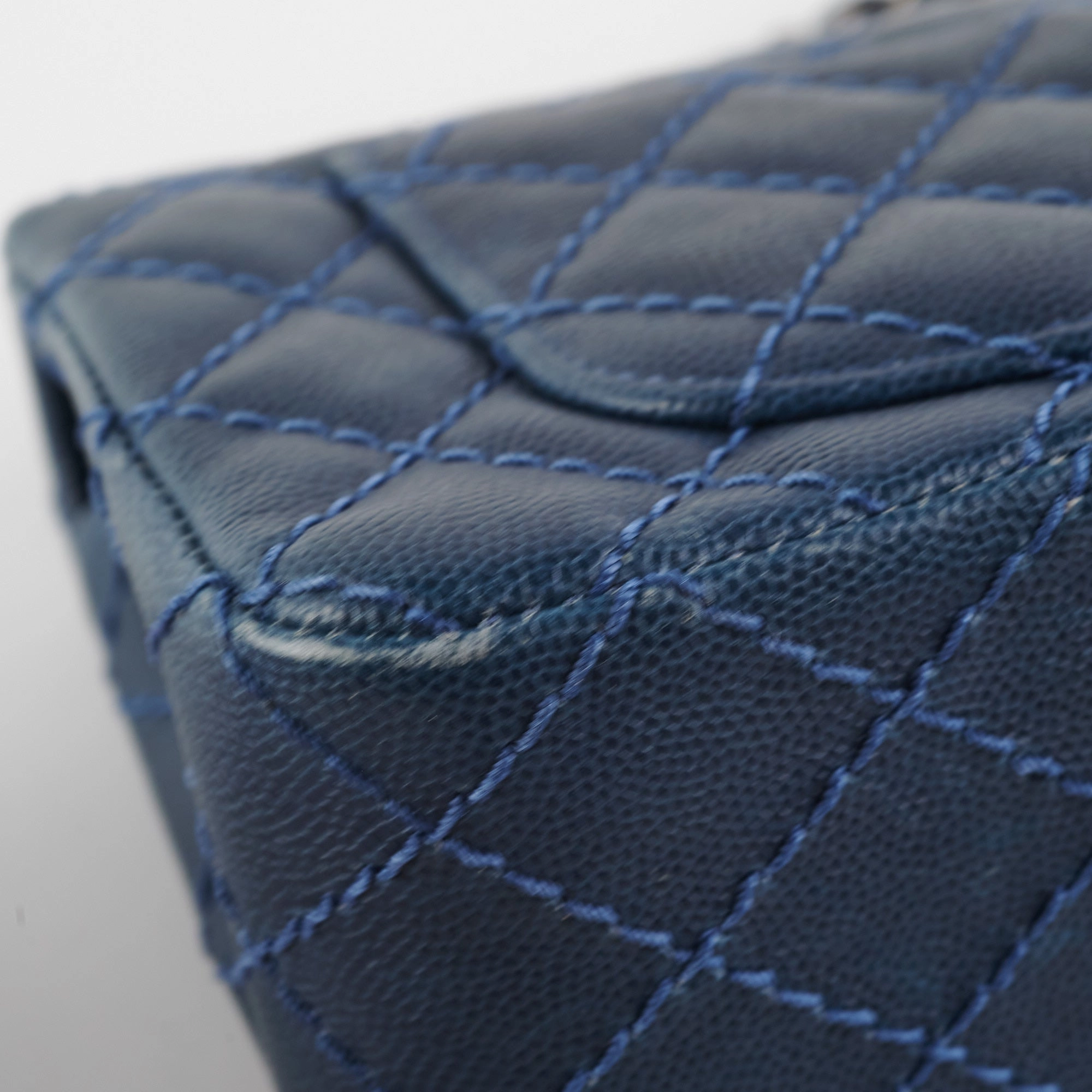 Chanel Mini Rectangular Blue Caviar