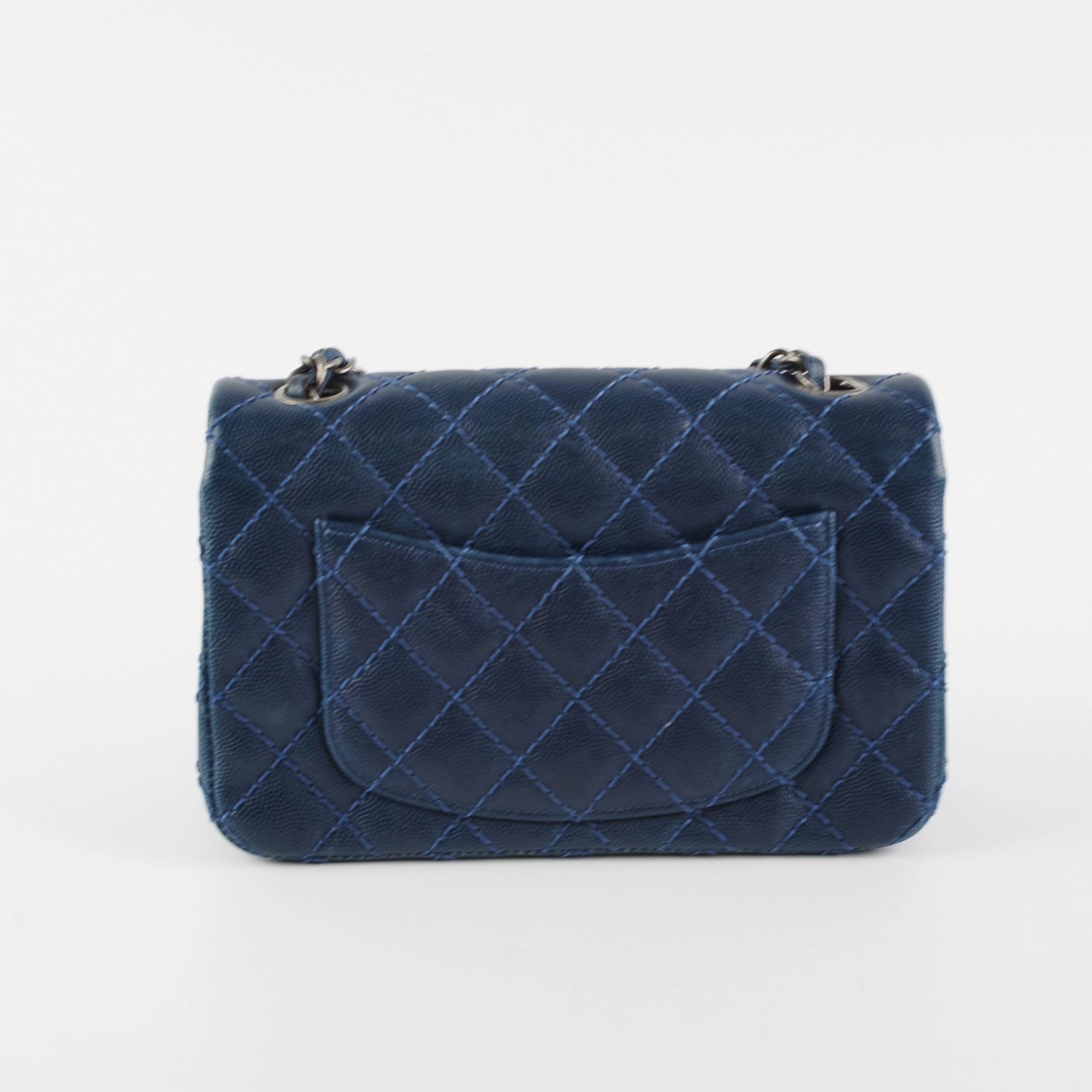 Chanel Mini Rectangular Blue Caviar