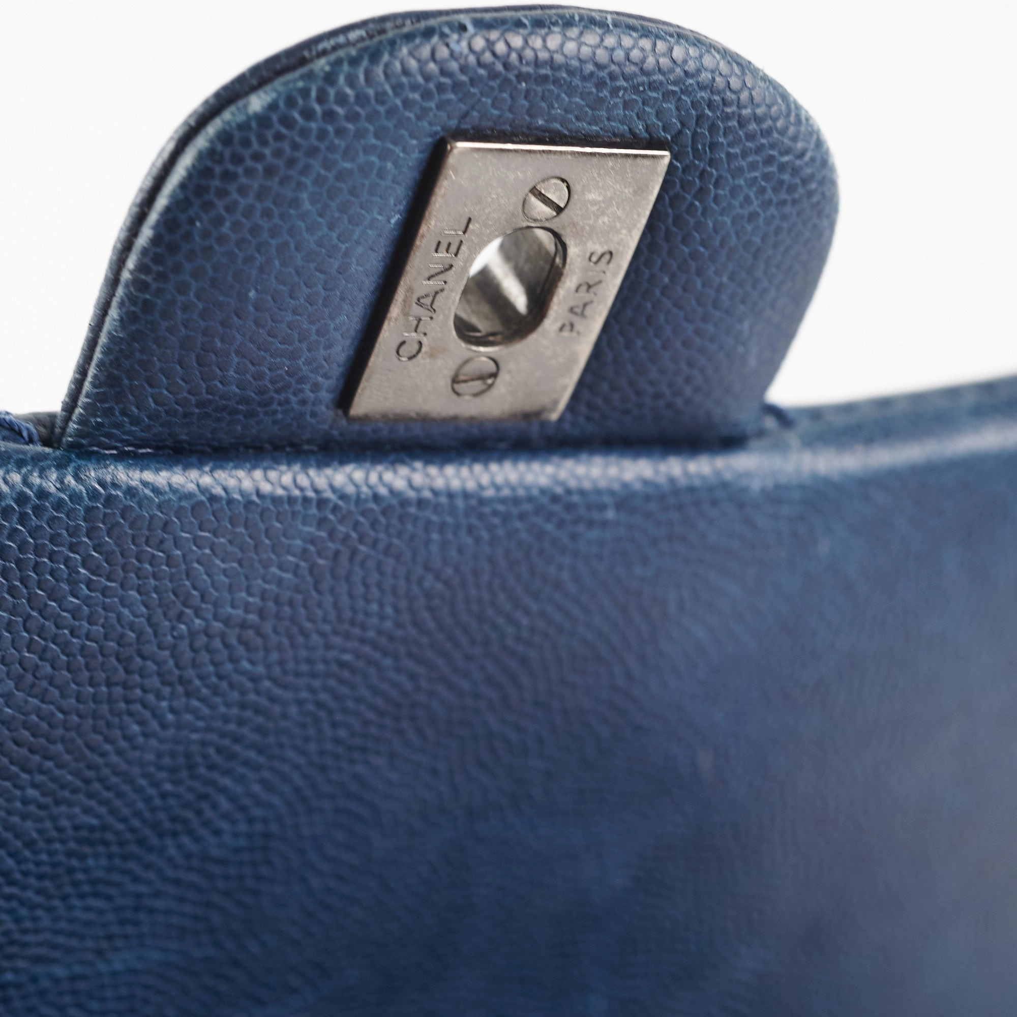 Chanel Mini Rectangular Blue Caviar