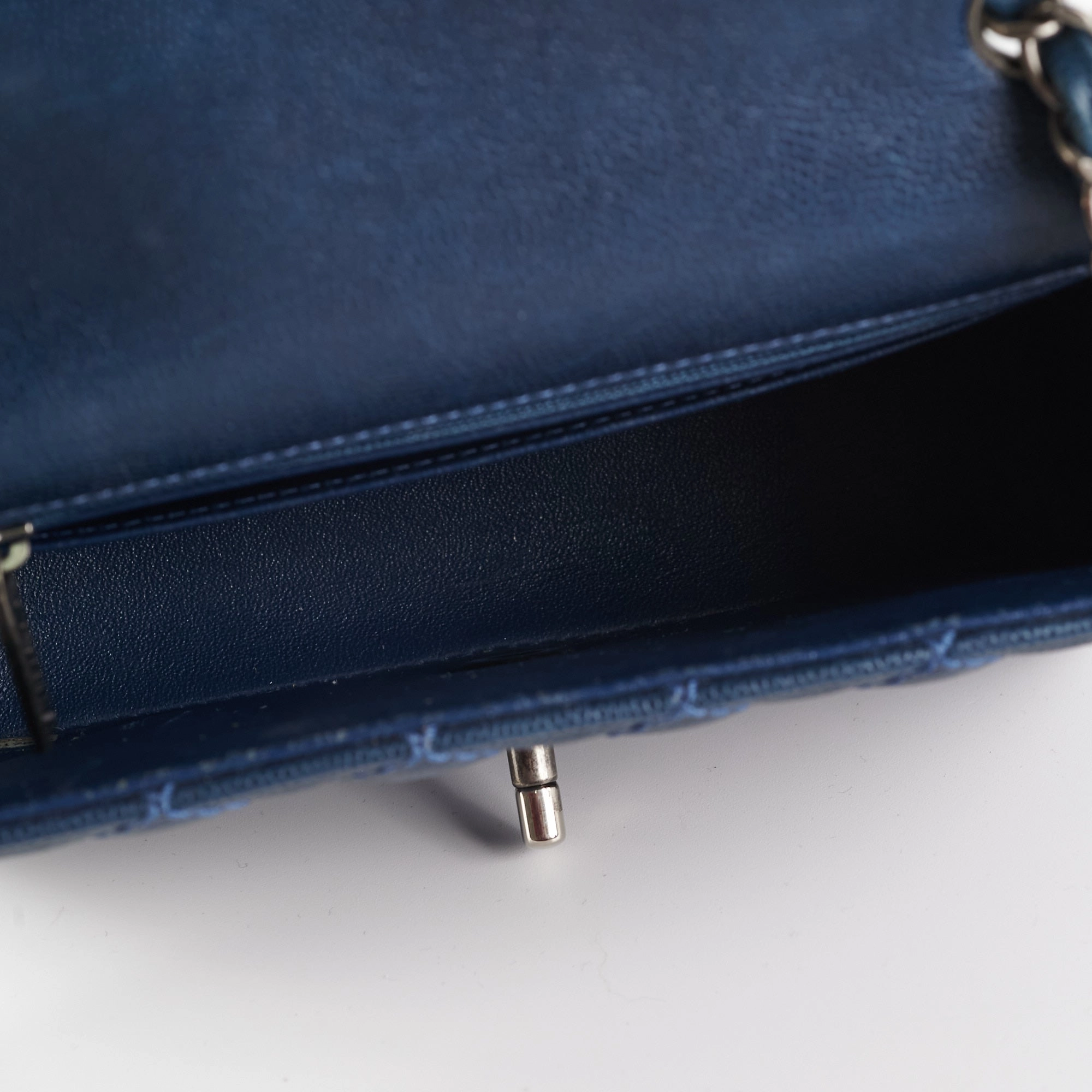 Chanel Mini Rectangular Blue Caviar