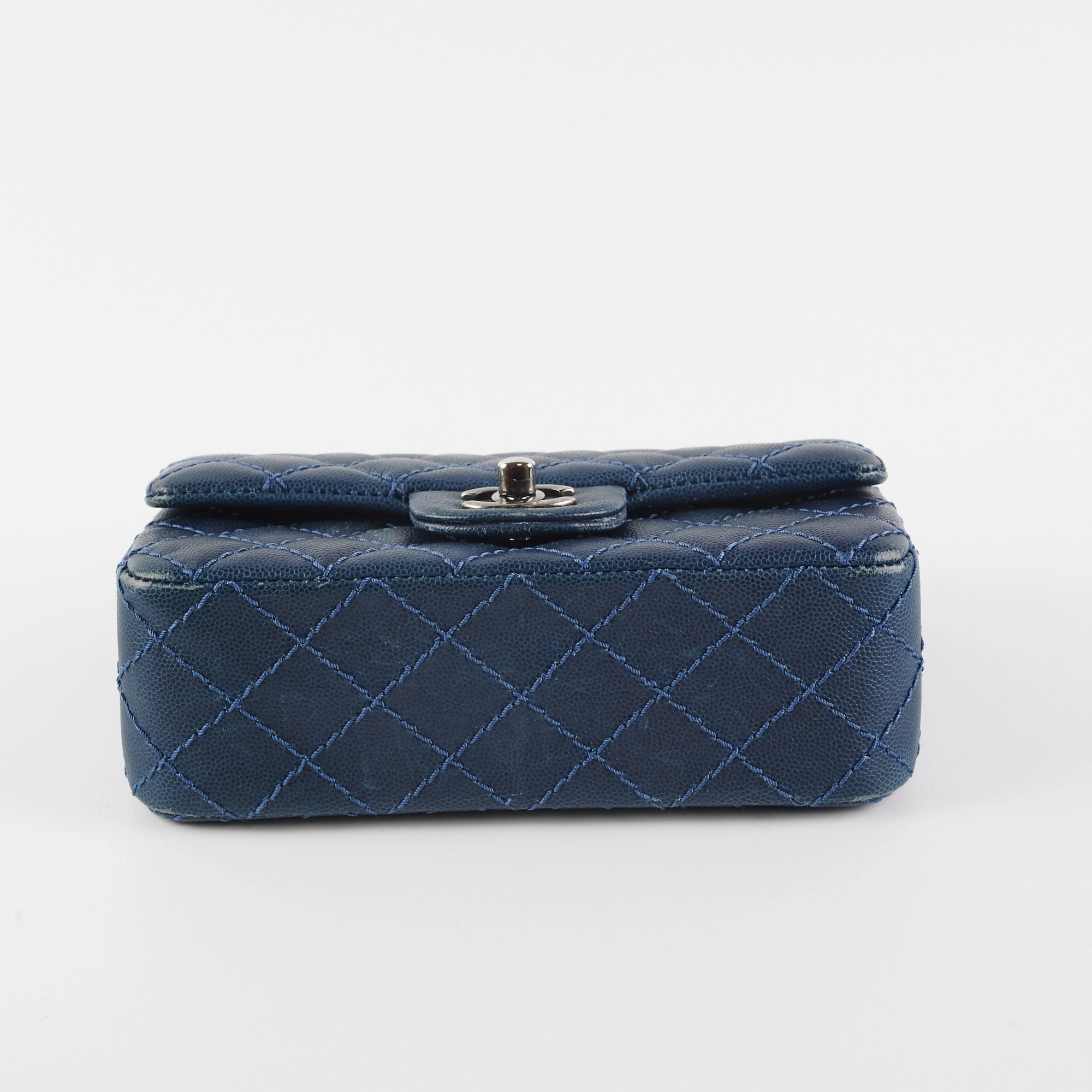 Chanel Mini Rectangular Blue Caviar