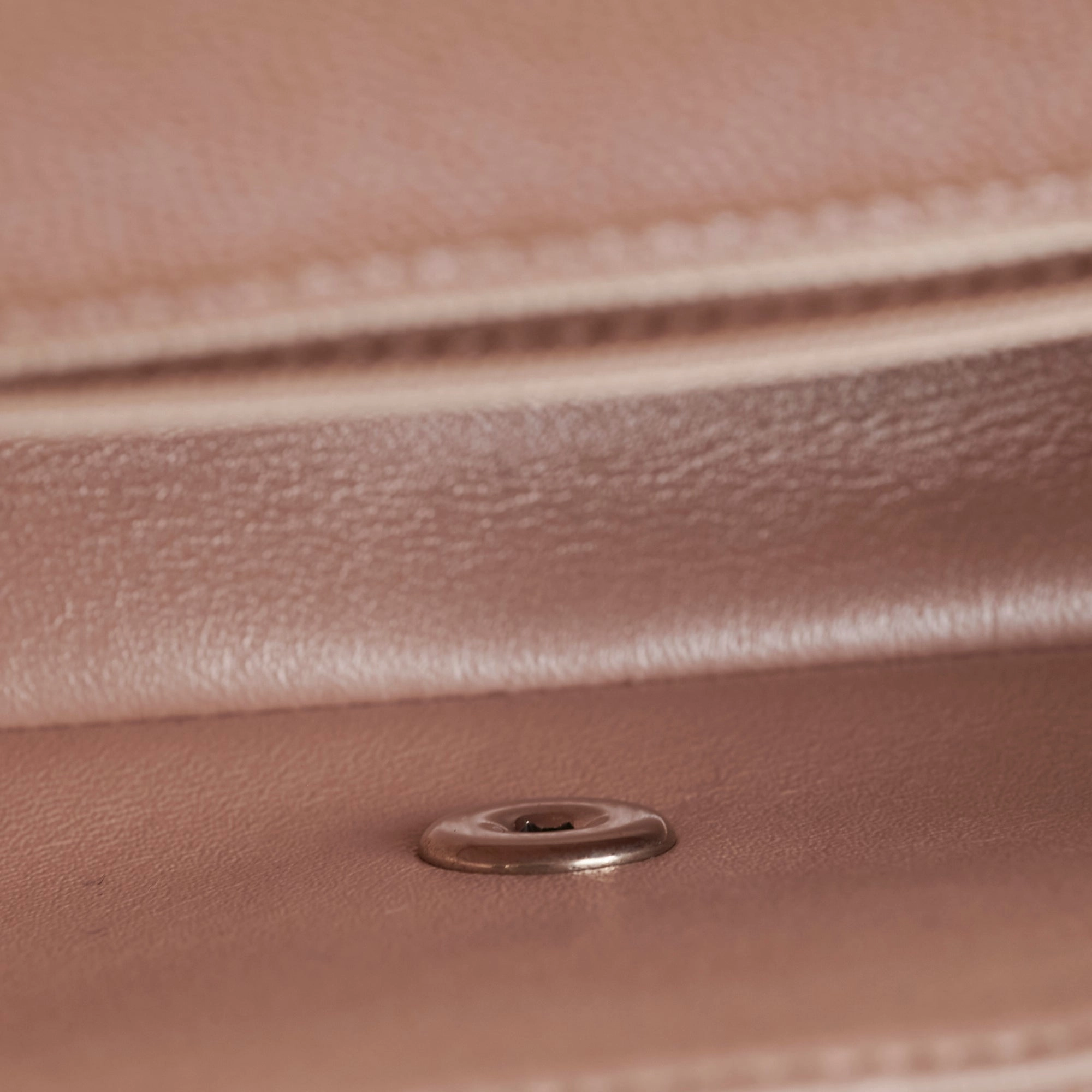 Chanel Mini Rectangular Chevron Caviar Rose Gold Iridescent