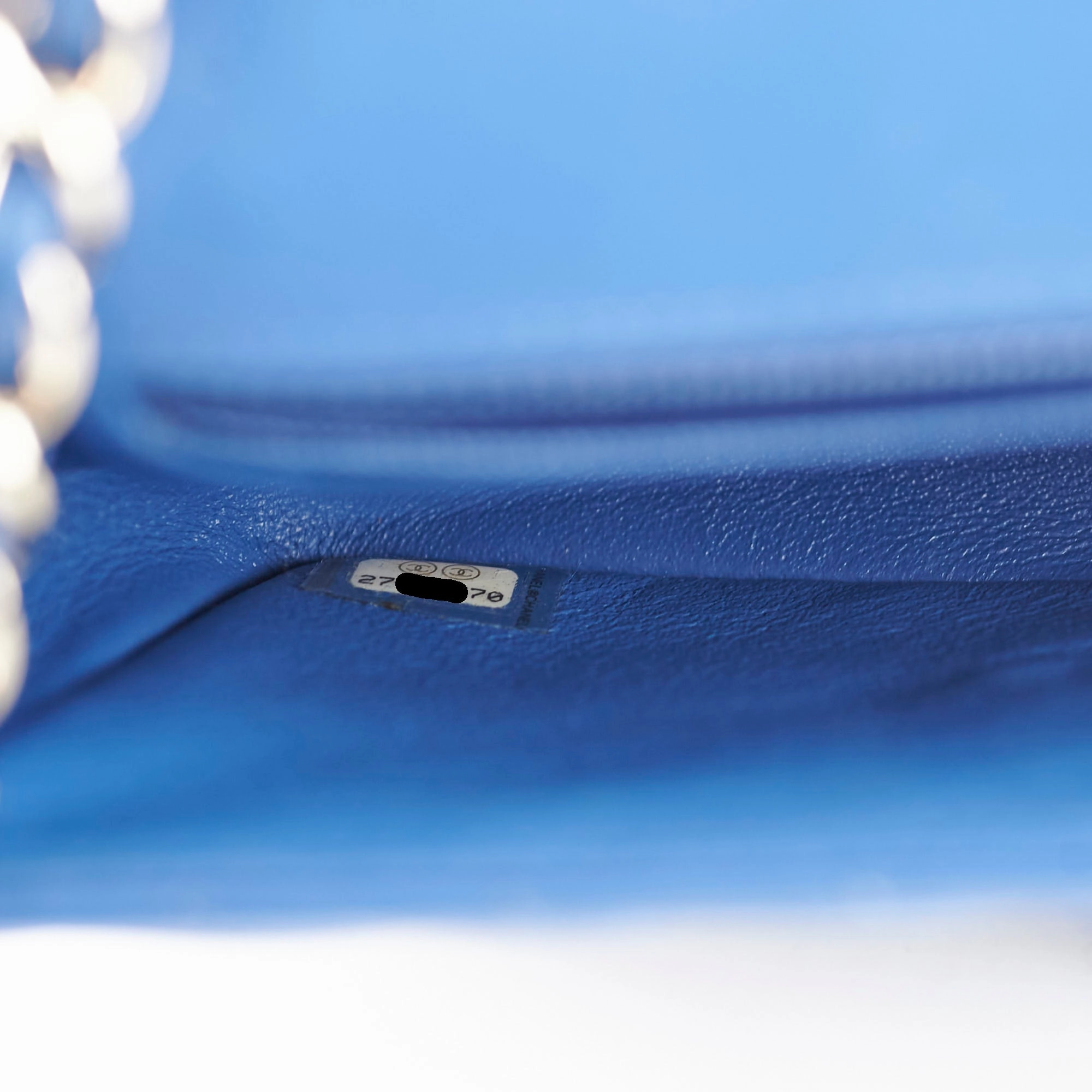 Chanel Mini Rectangular Classic Chevron Lambskin Blue 27 series