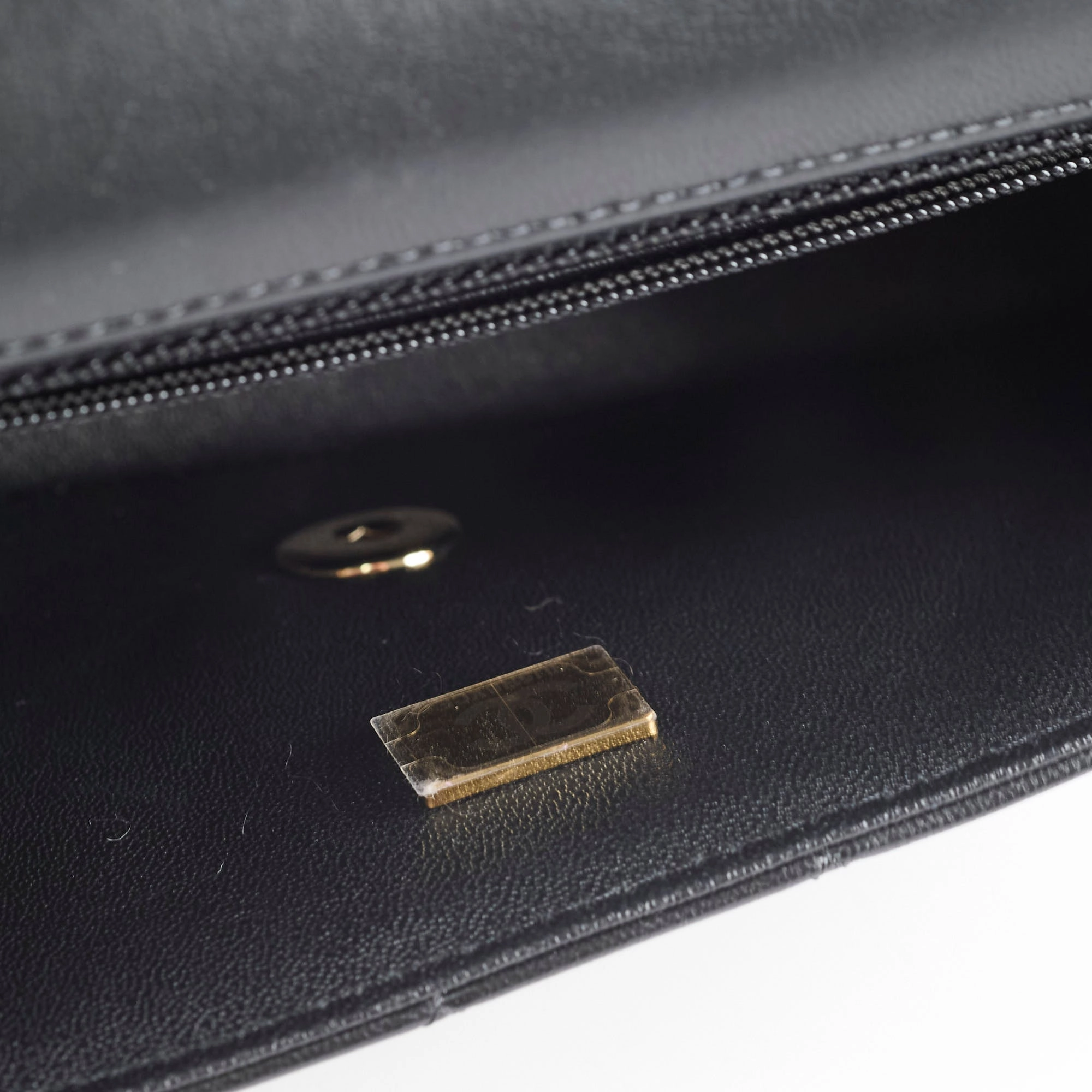 Chanel Mini Rectangular Lambskin Black Microchip