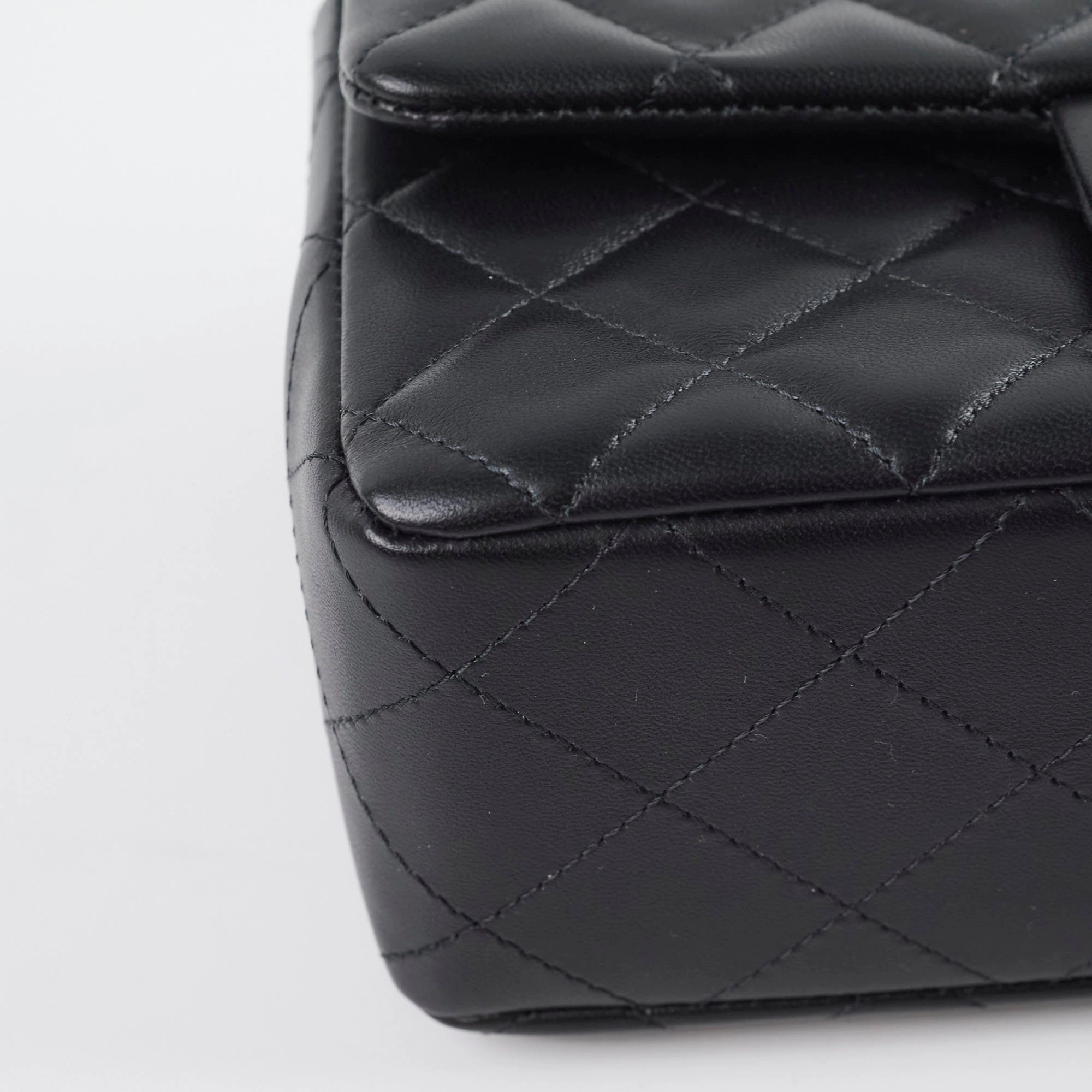 Chanel Mini Rectangular Lambskin Black Microchip