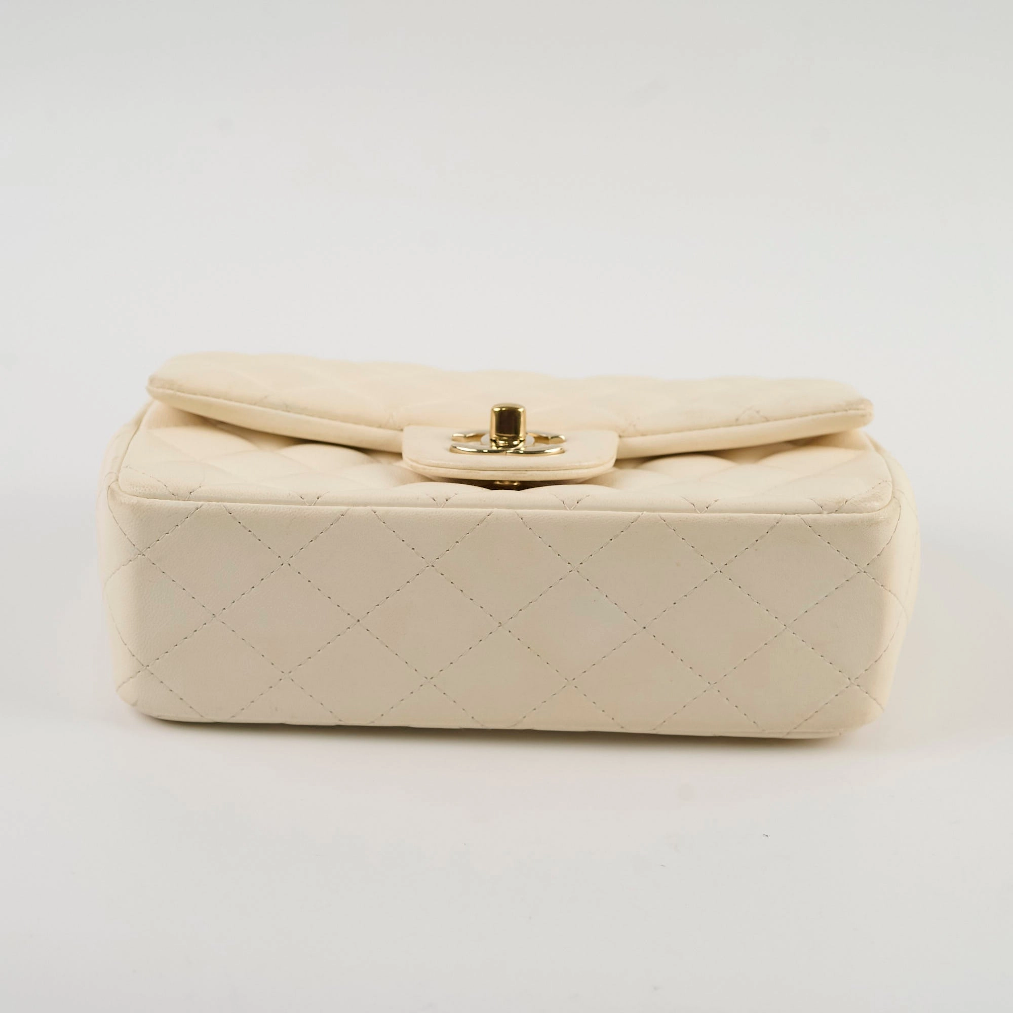 Chanel Mini Rectangular Lambskin Ivory Series Microchip